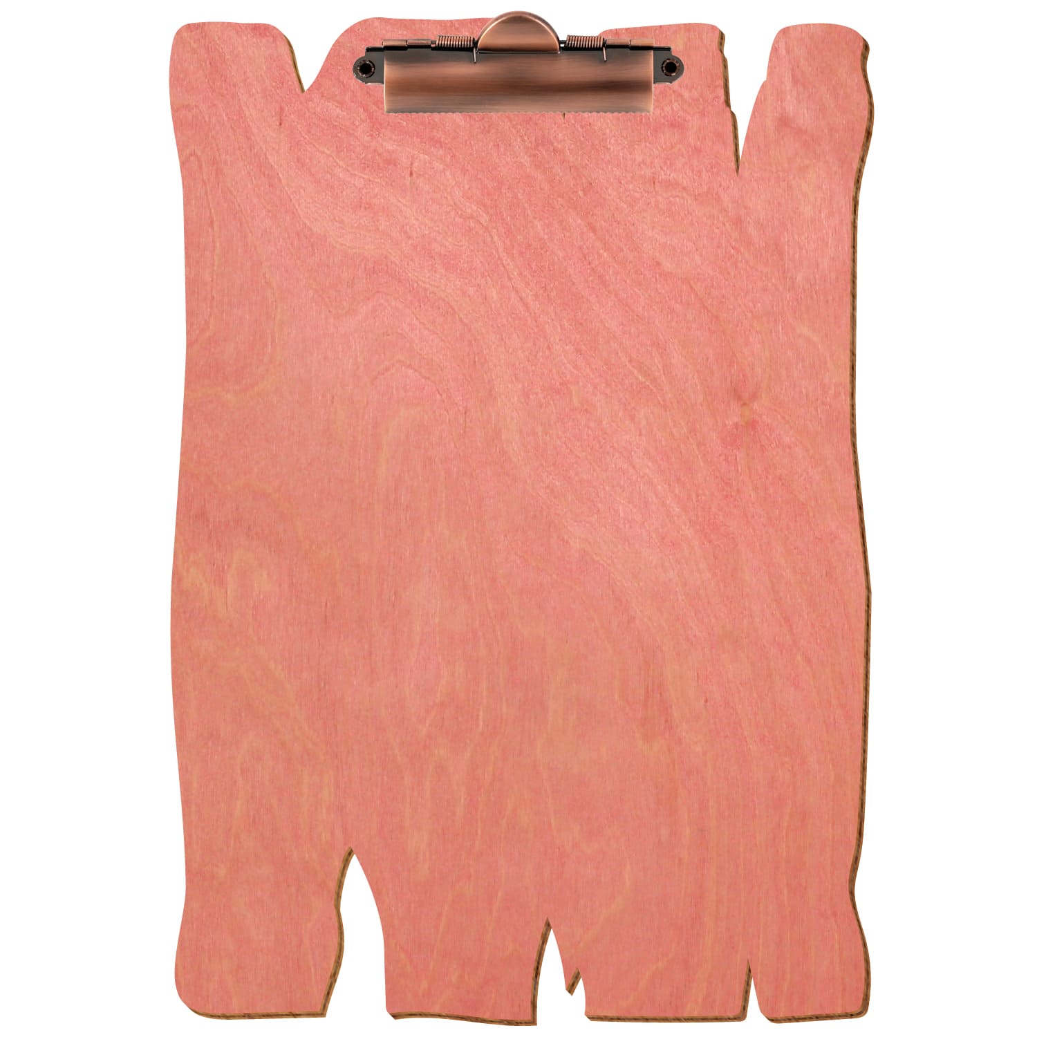 Klemmbrett Holzbrettform Rosa A4 hochkant Zahnklemme Kupfer