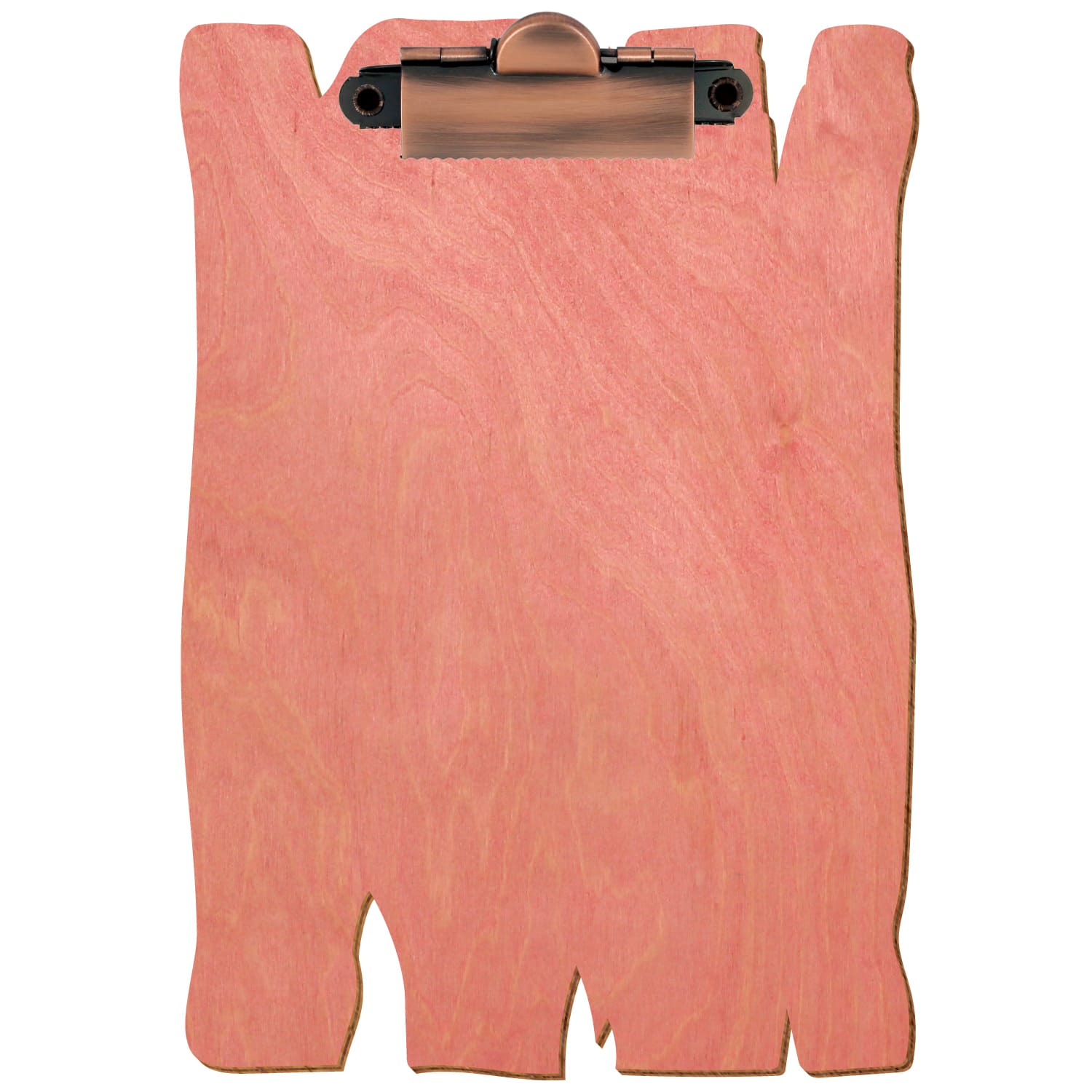 Klemmbrett Holzbrettform Rosa A6 hochkant Zahnklemme Kupfer