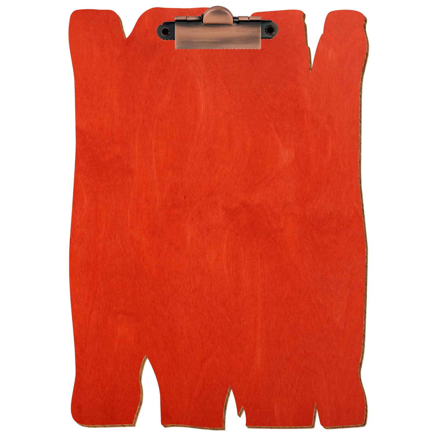 Klemmbrett Holzbrettform Scharlachrot A5 hochkant Zahnklemme Kupfer