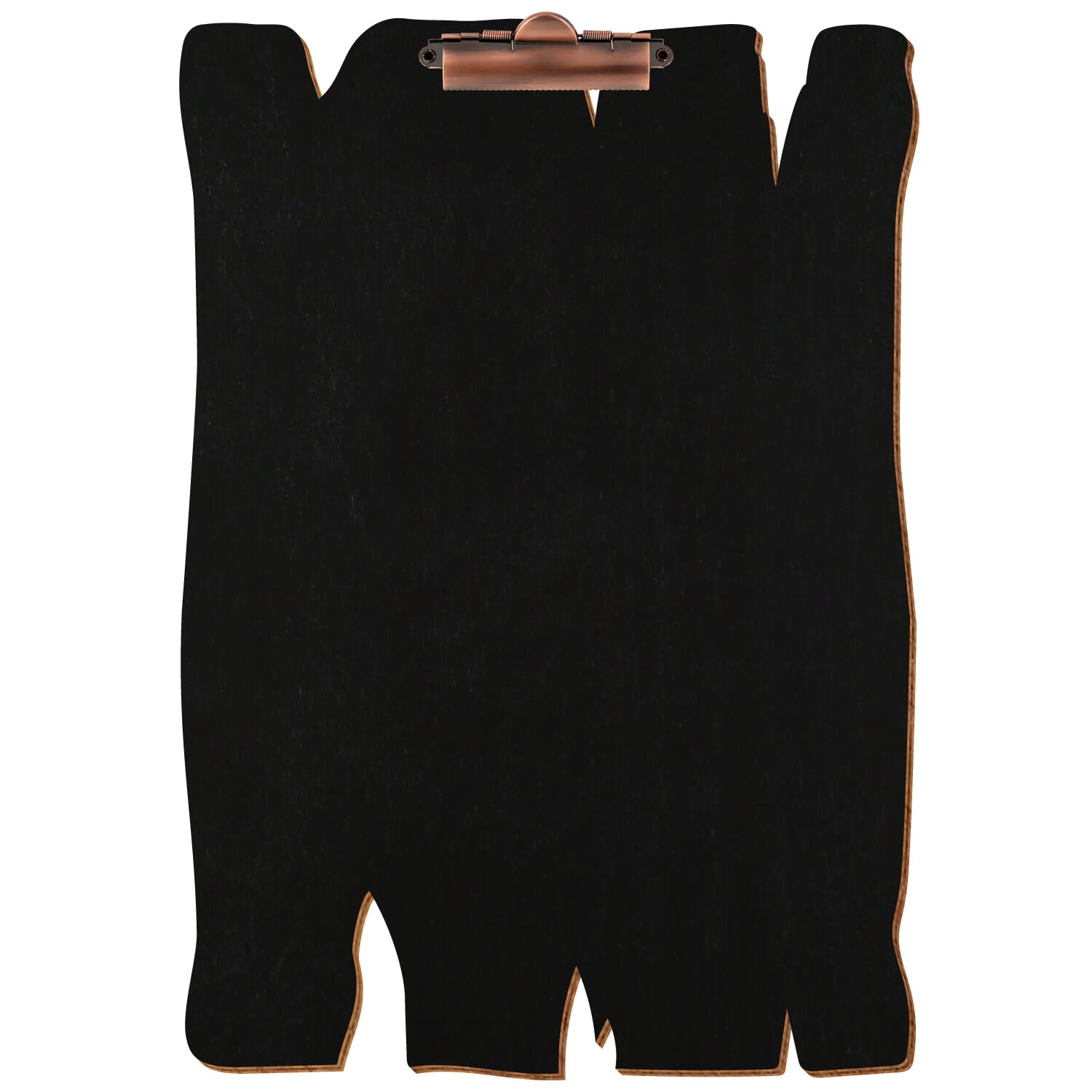 Klemmbrett Holzbrettform Schwarz A3 hochkant Zahnklemme Kupfer