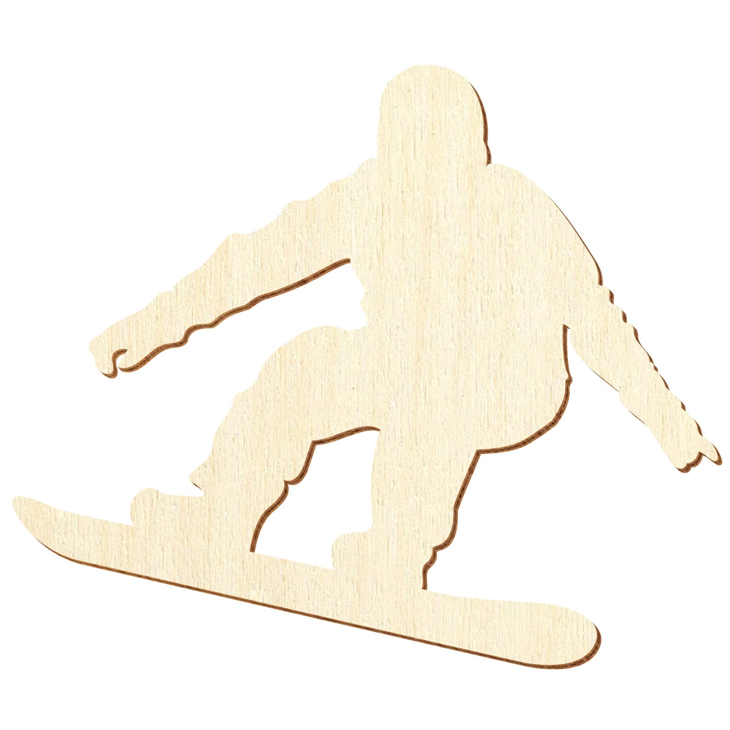 Snowboarder 2 Holz Zuschnitt 5-50cm