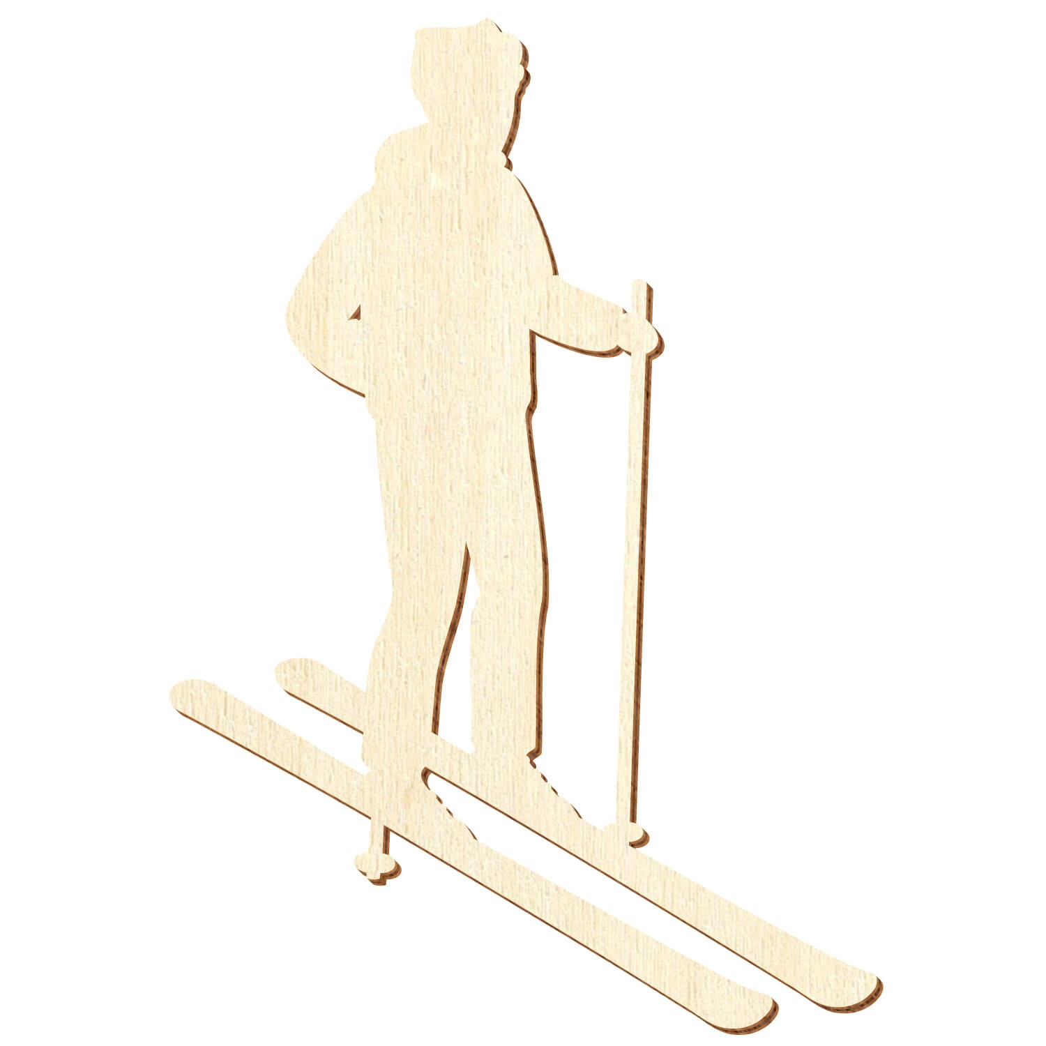 Skifahrer 1 Holz Zuschnitt 5-50cm