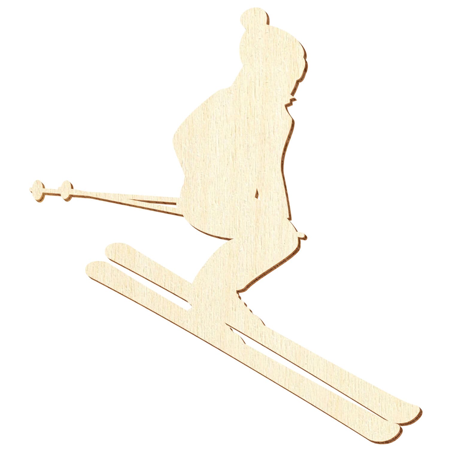 Skifahrer 2 Holz Zuschnitt 5-50cm
