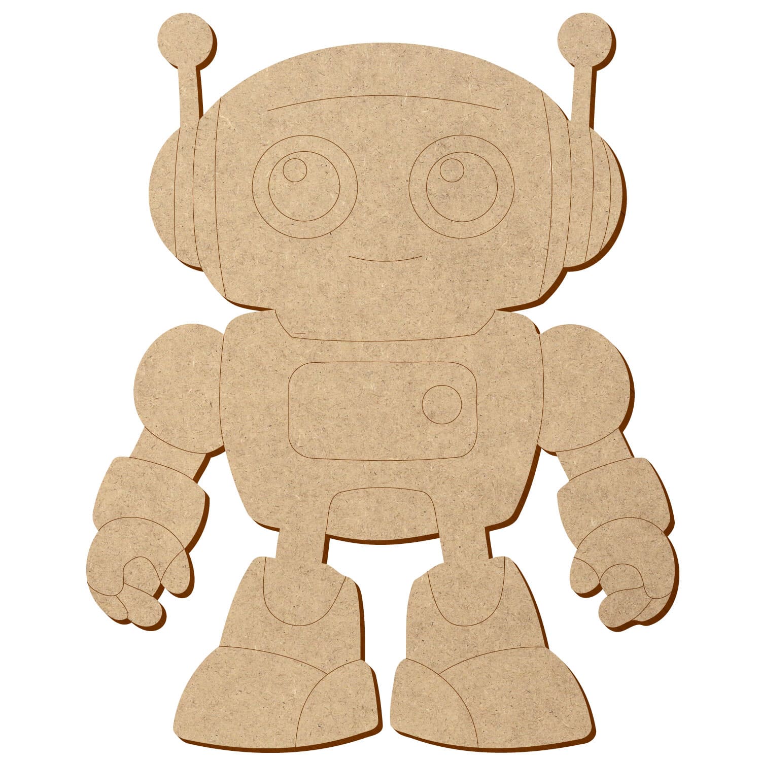 Roboter V2 Deko MDF Zuschnitt 5-50cm