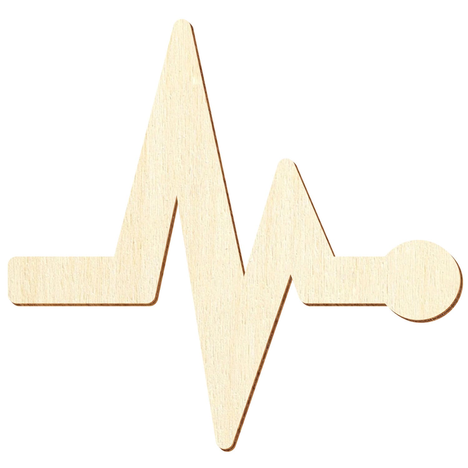 EKG-Kurve Holz Zuschnitt 5-50cm