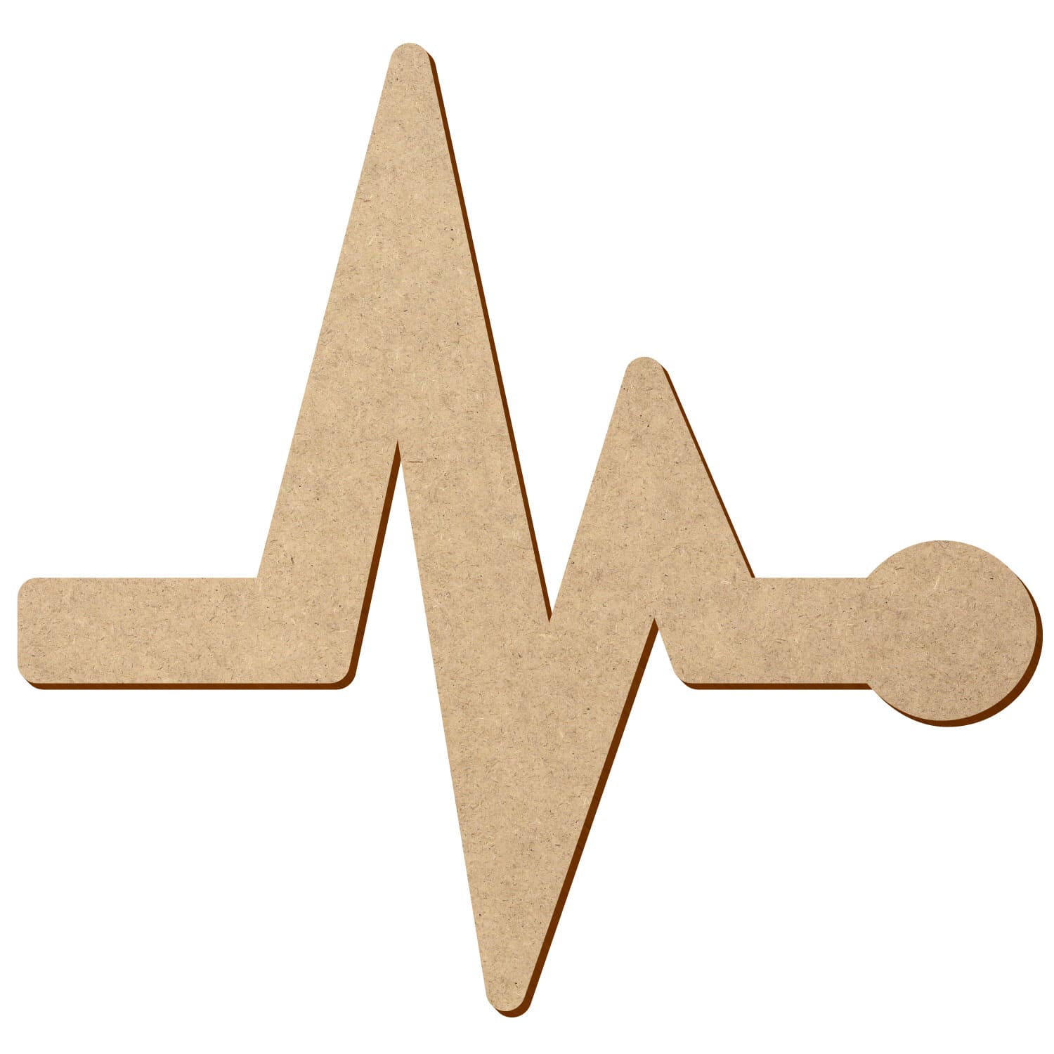 EKG-Kurve MDF Zuschnitt 5-50cm