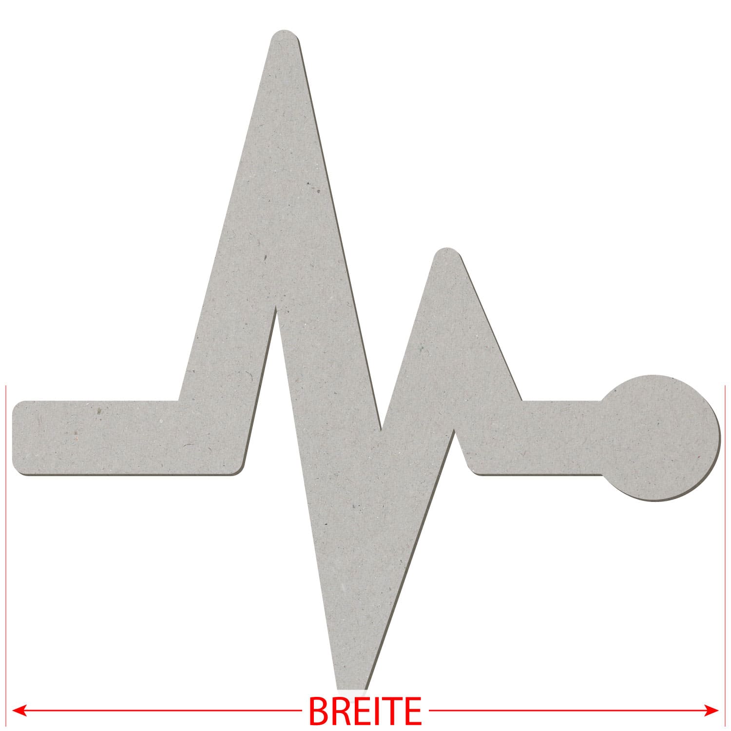 EKG-Kurve Pappe Zuschnitt 5-50cm – Bild 3