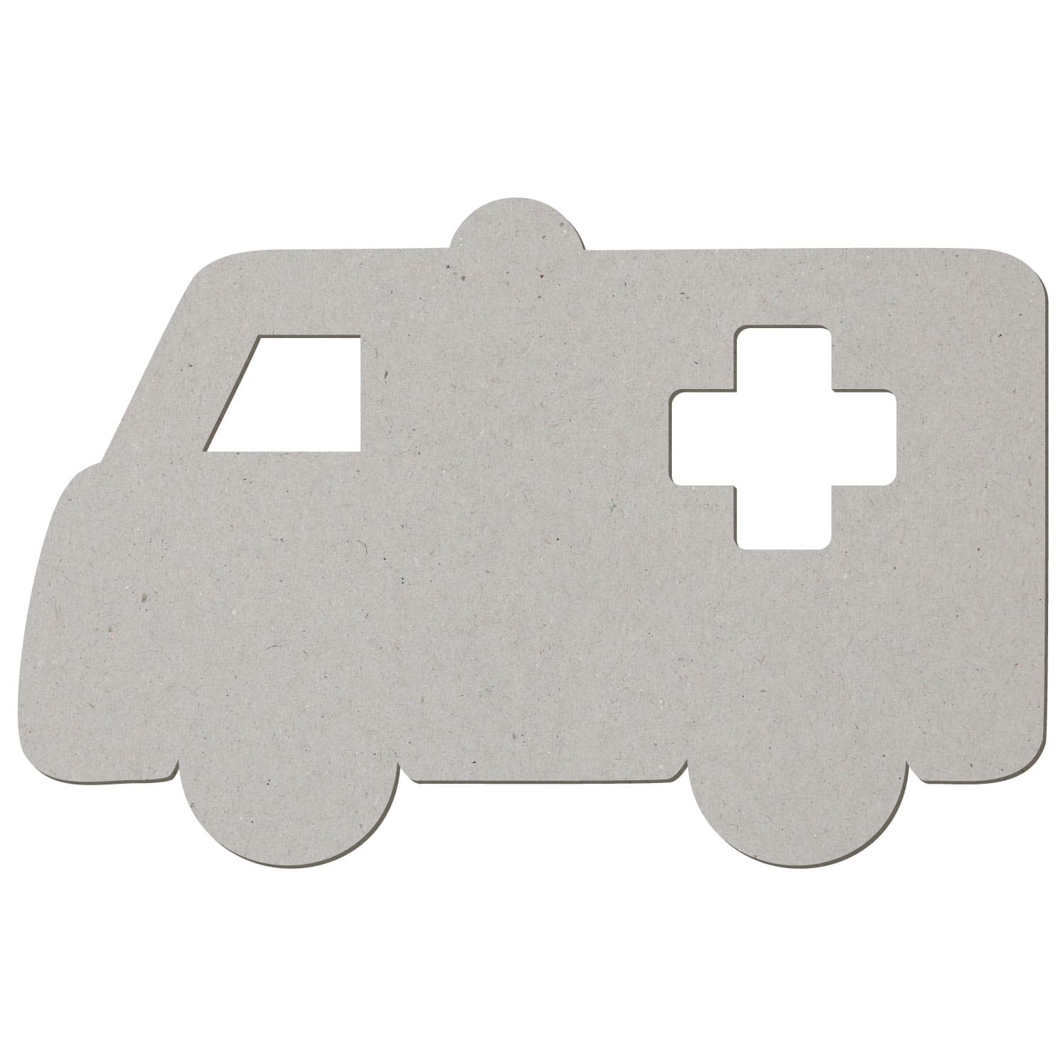 Krankenwagen Pappe Zuschnitt 5-50cm