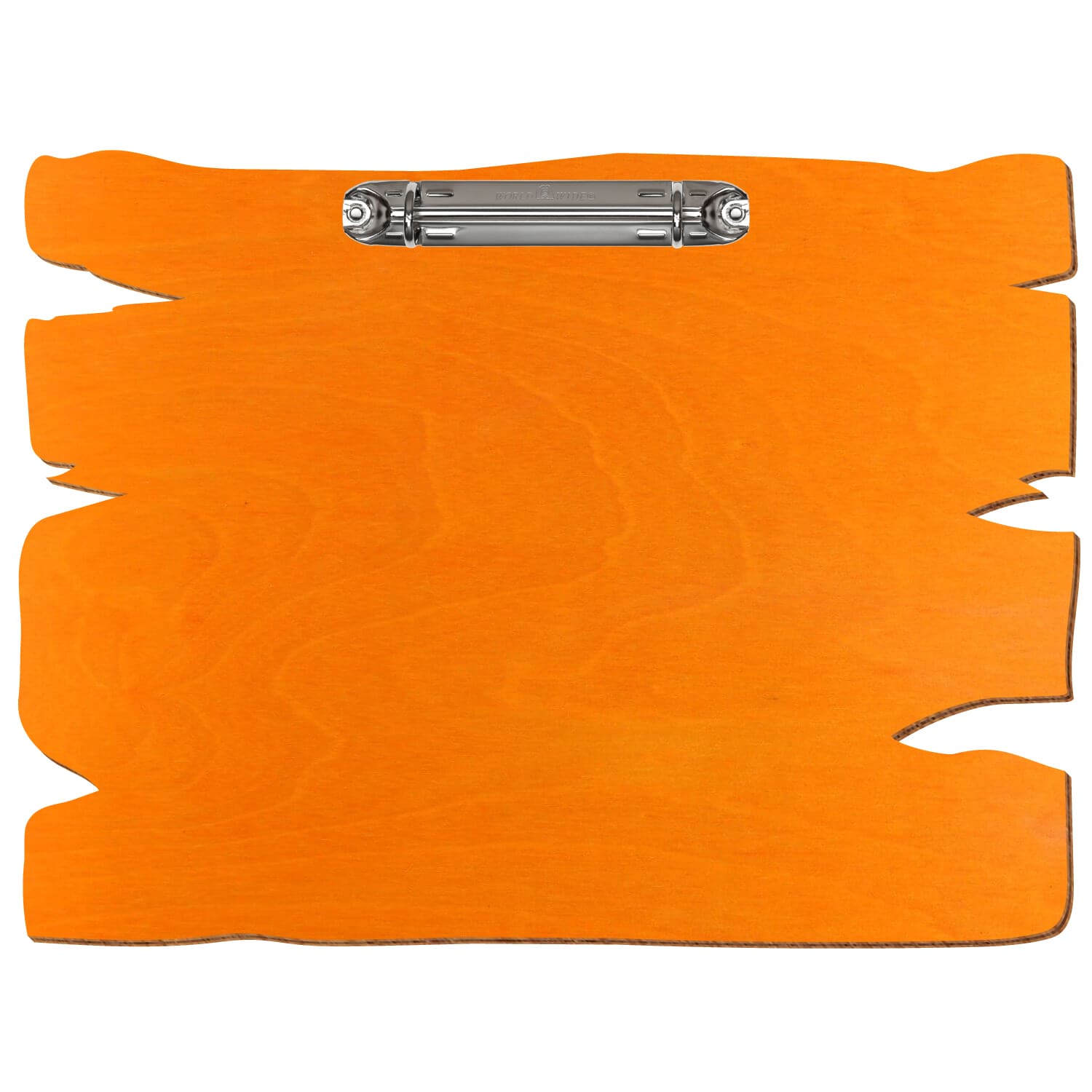 Ringbuchbrett Holzbrettform Orange A4 querkant Ringbuchmechanik silber