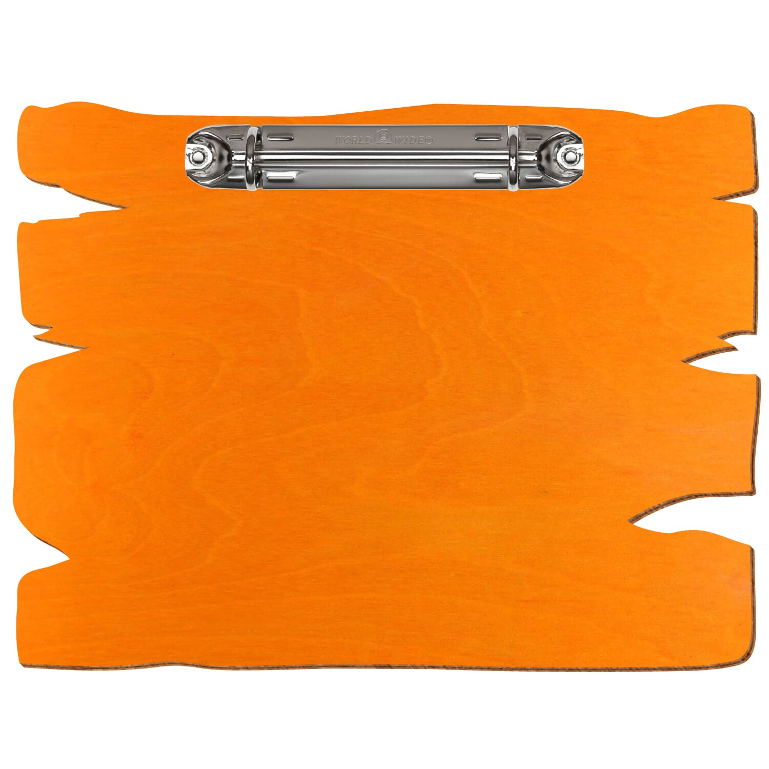 Ringbuchbrett Holzbrettform Orange A5 querkant Ringbuchmechanik silber