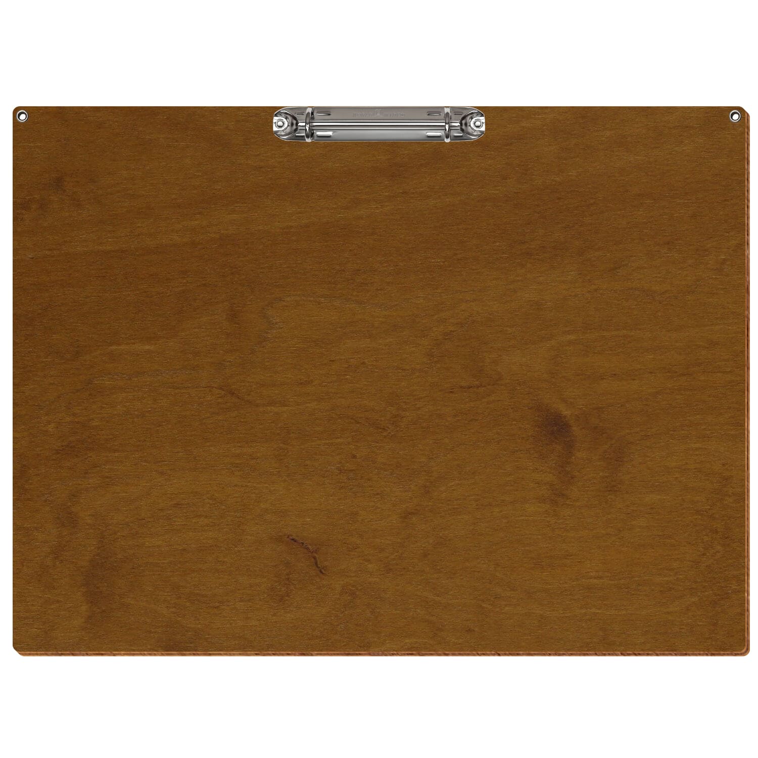 Ringbuchbrett Standardform mit 2 Ösen Teak A3 querkant Ringbuchmechanik silber