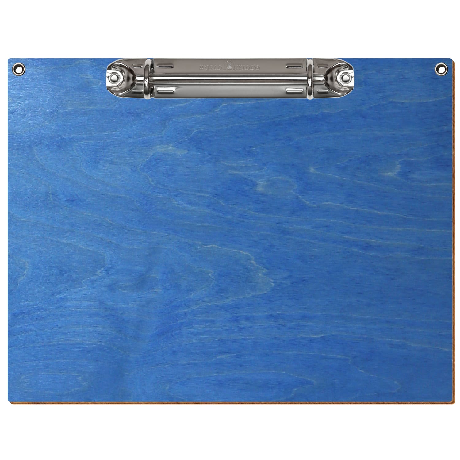 Ringbuchbrett Standardform mit 2 Ösen Kornblumenblau A5 querkant Ringbuchmechanik silber