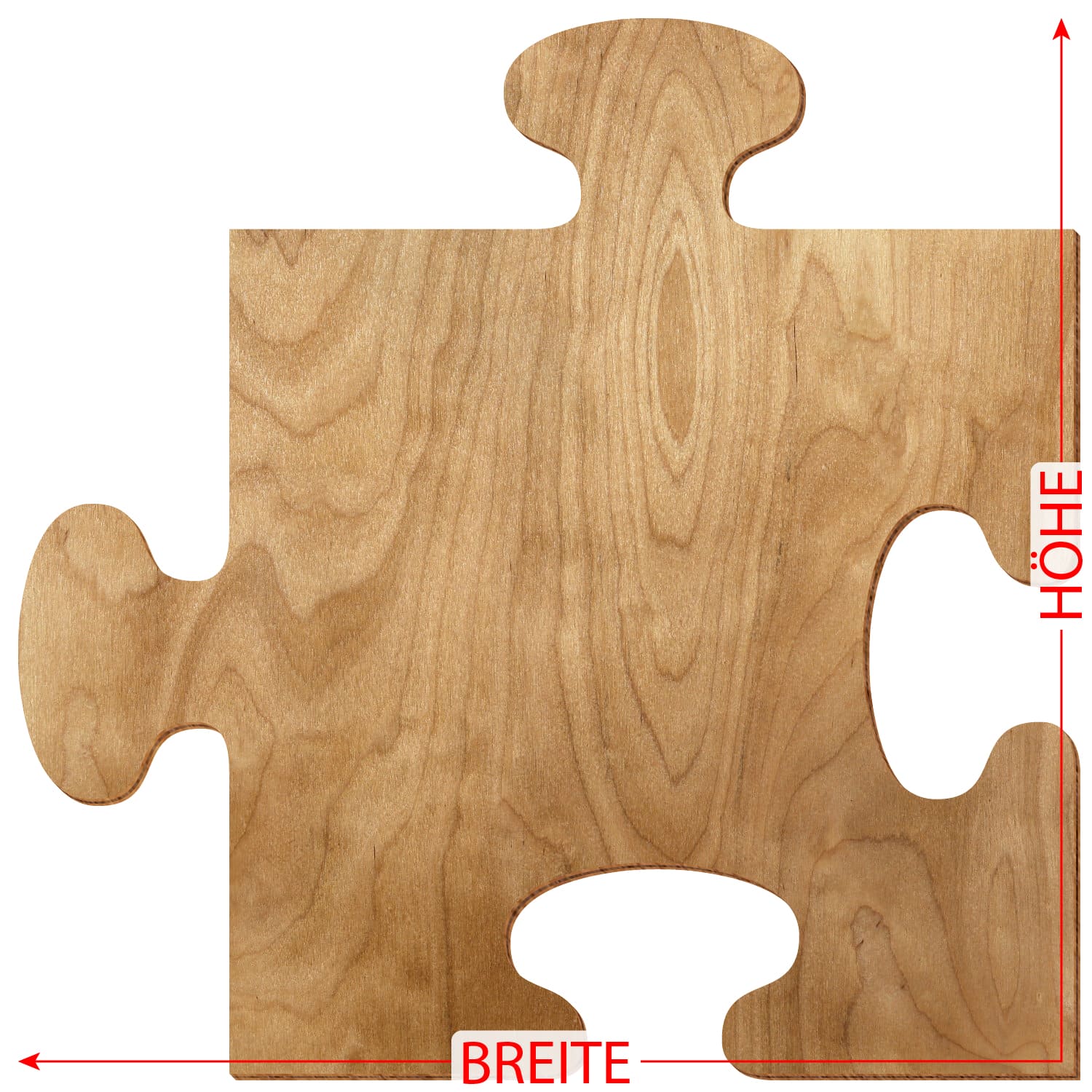 Puzzle Birke rustikal Holz Zuschnitt 3-50cm Größe