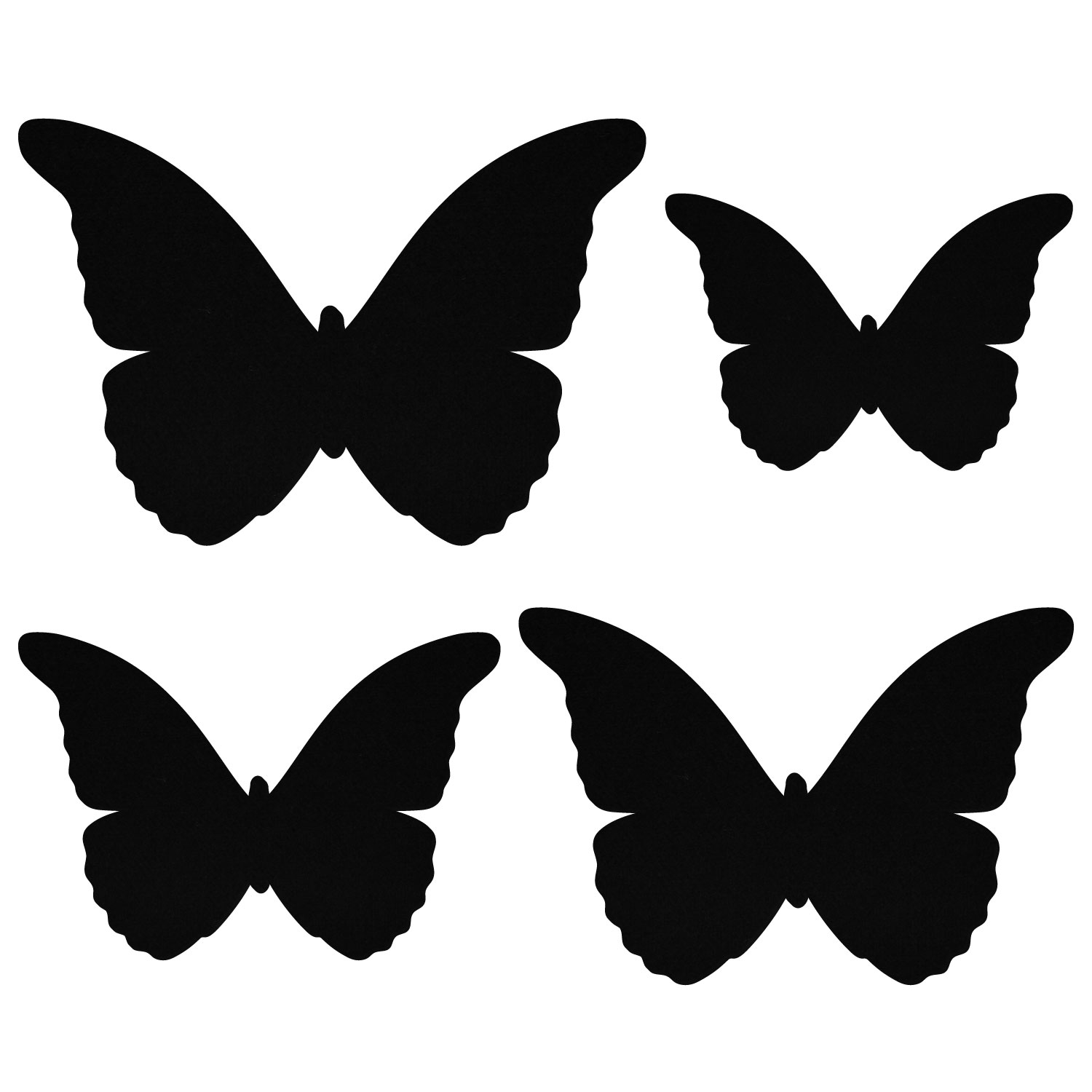 Schmetterling Filztuch Schwarz Zuschnitt 3-60cm – Bild 2
