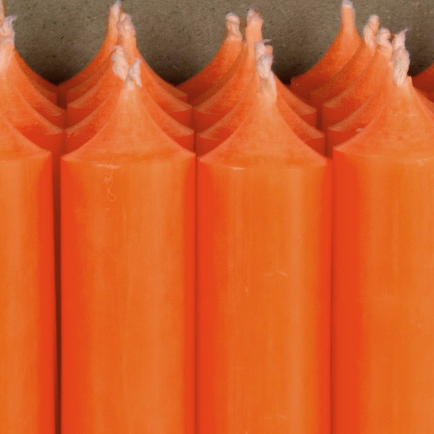 Stabkerzen Neon durchgefärbt 180mm x Ø 22mm neonorange