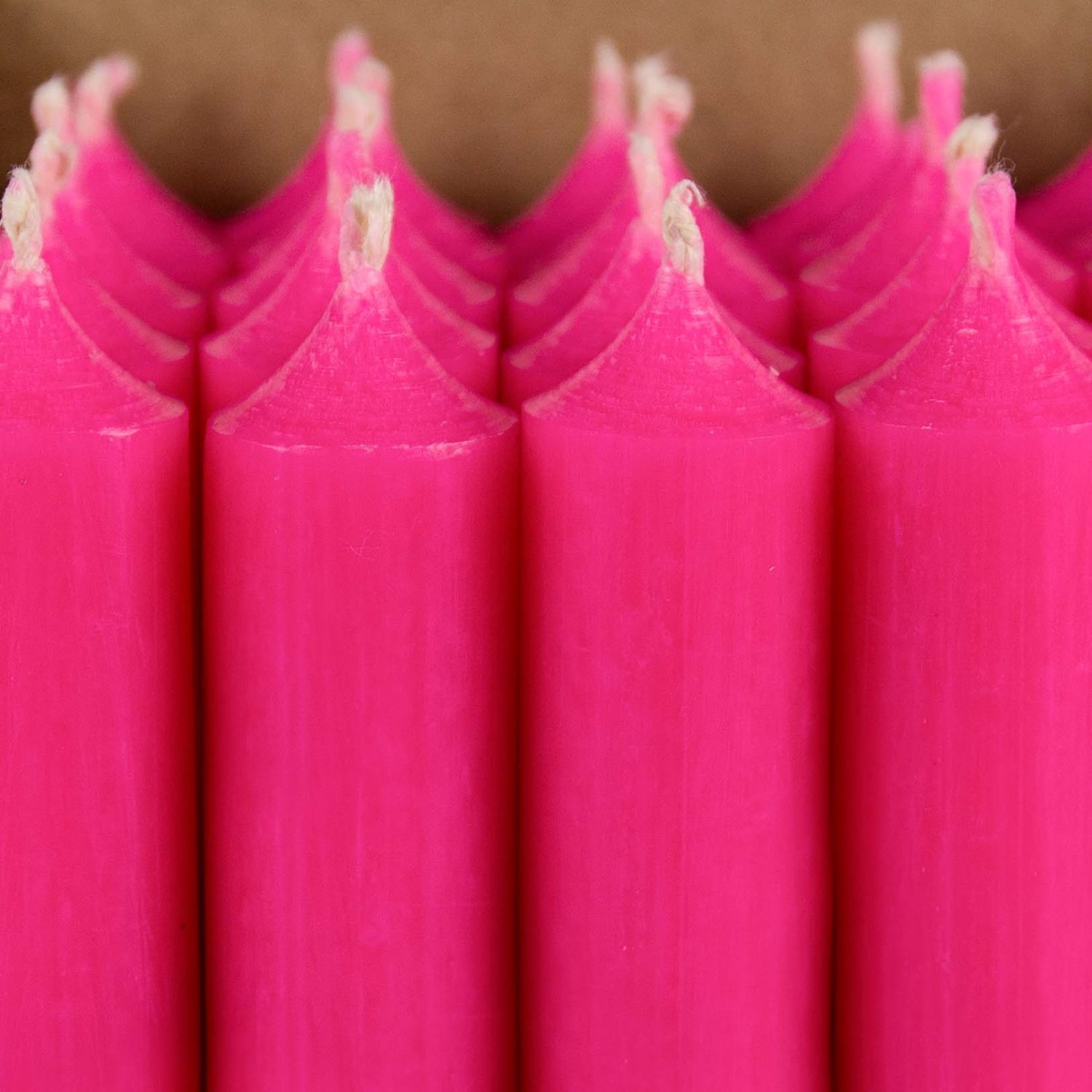 Stabkerzen Neon durchgefärbt 180mm x Ø 22mm neonpink