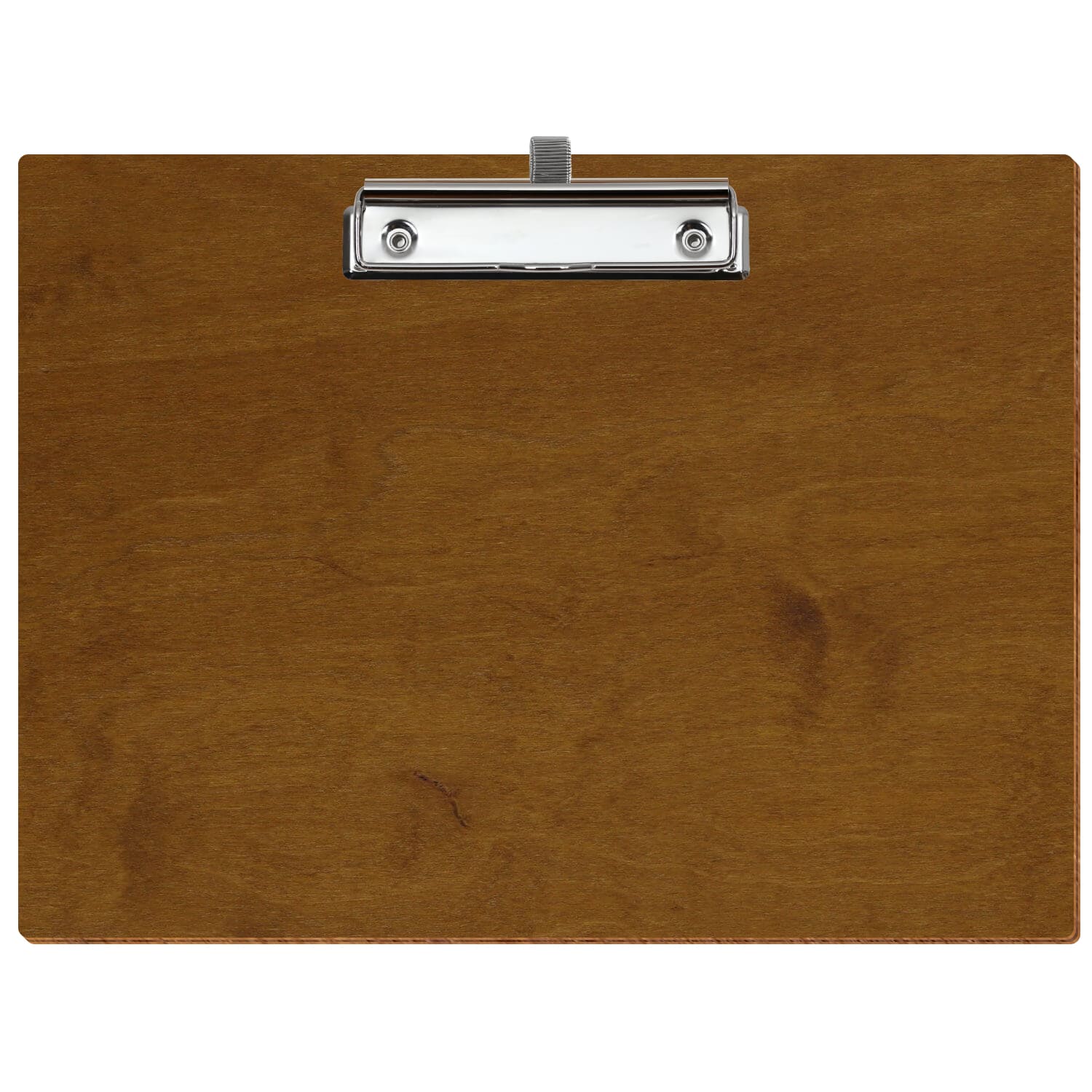 Klemmbrett Standardform Teak A4 querkant Stifthalter Bügelklemme silber