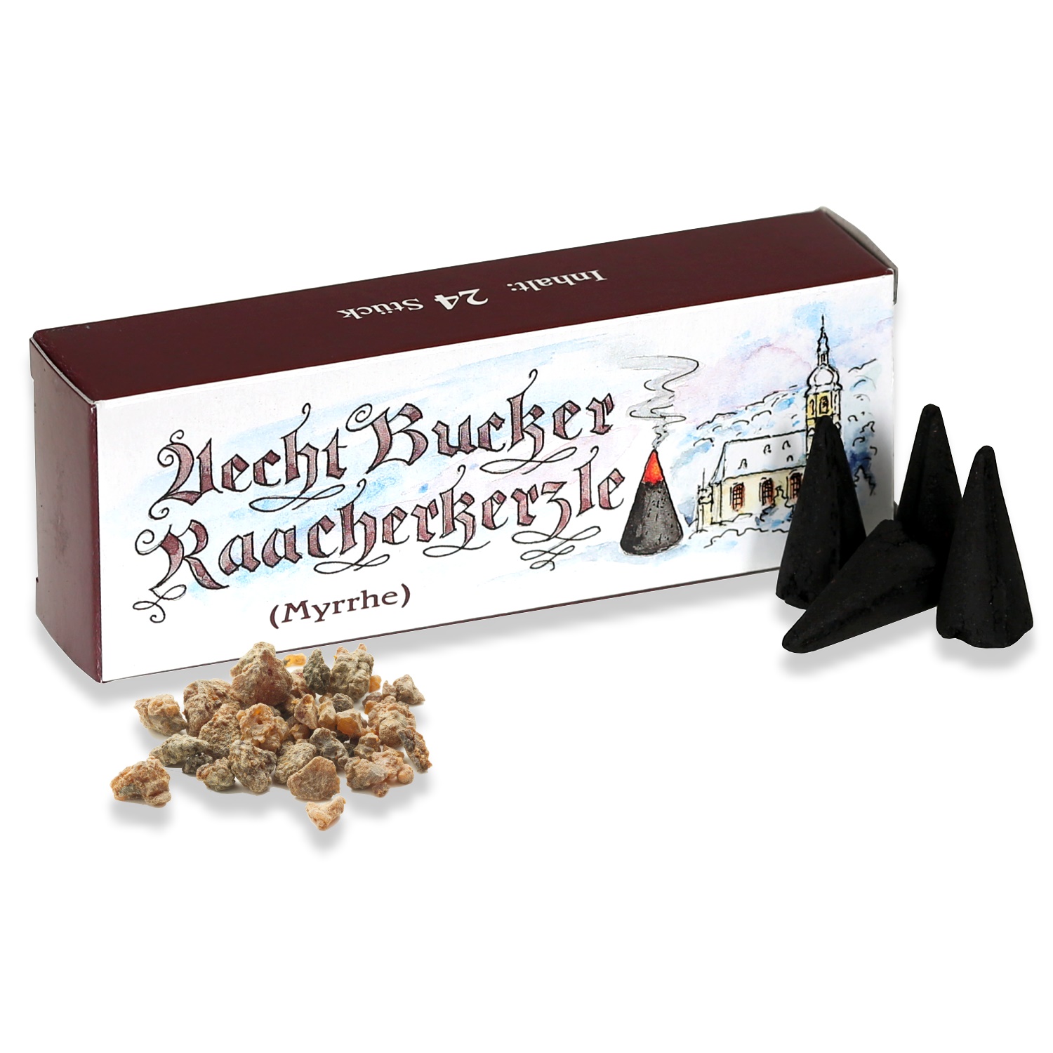 Echt Bockauer Räucherkerzen - Aecht Bucker Raacherkerzle – 1 Packung Myrrhe