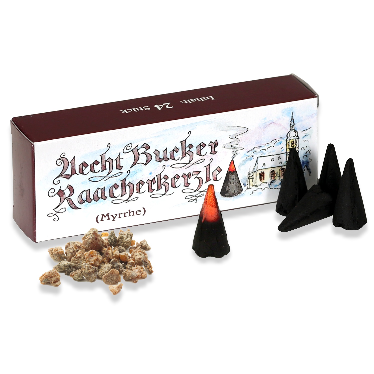 Echt Bockauer Räucherkerzen - Aecht Bucker Raacherkerzle – 1 Packung Myrrhe