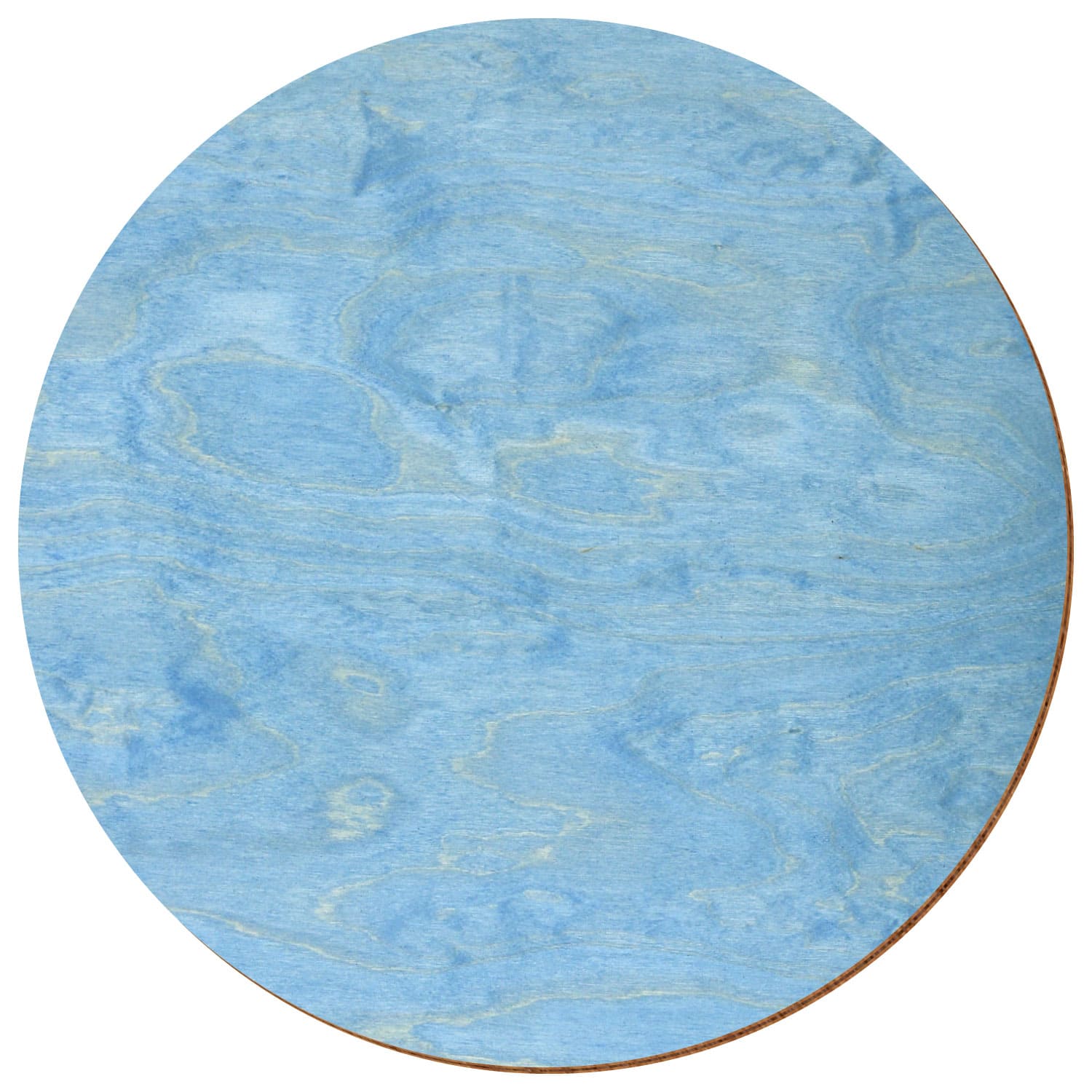 Scheibe Kreis Birke Holz Zuschnitt Hellblau 3-50cm