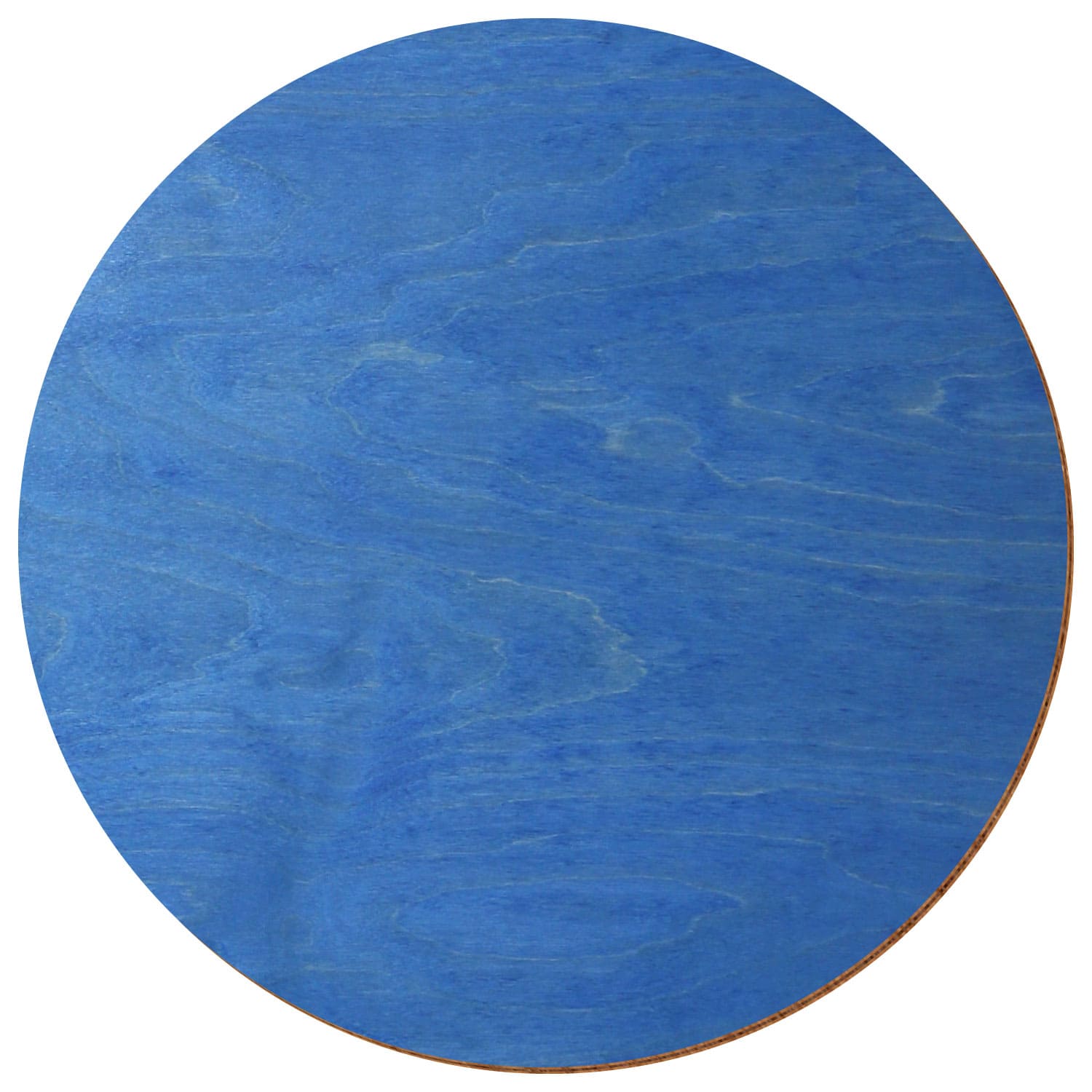 Scheibe Kreis Birke Holz Zuschnitt Kornblumenblau 3-50cm