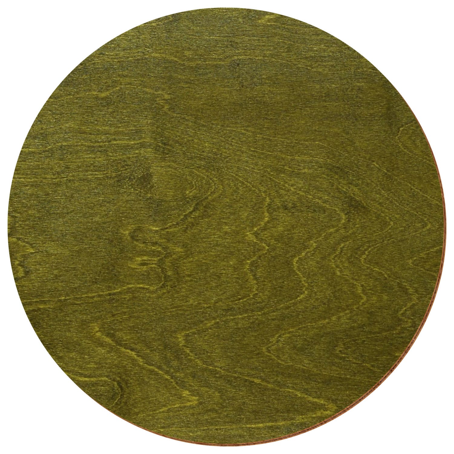 Scheibe Kreis Birke Holz Zuschnitt Olivgrün 3-50cm
