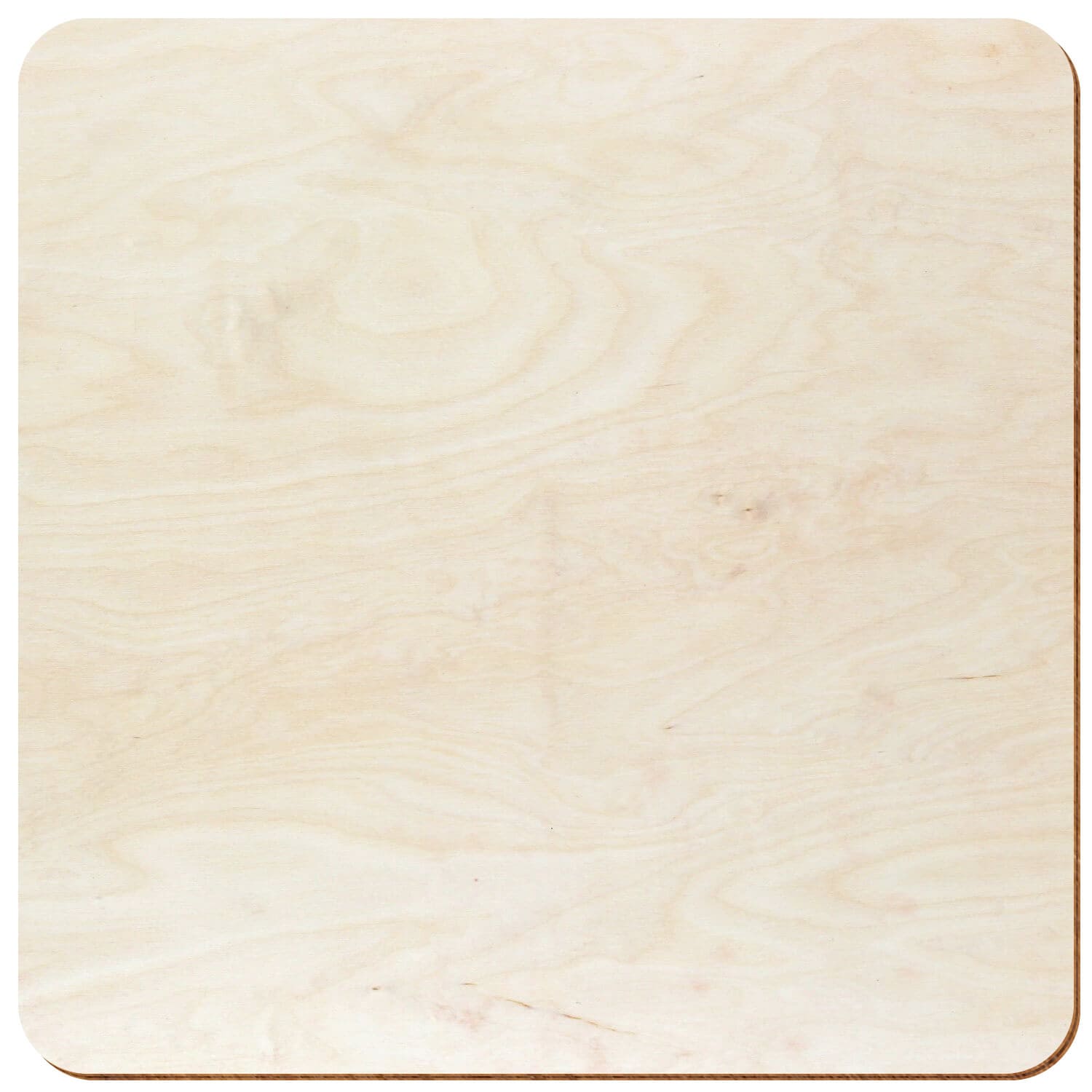 Quadrat gerundet Birke Holz Zuschnitt Natur 3-50cm
