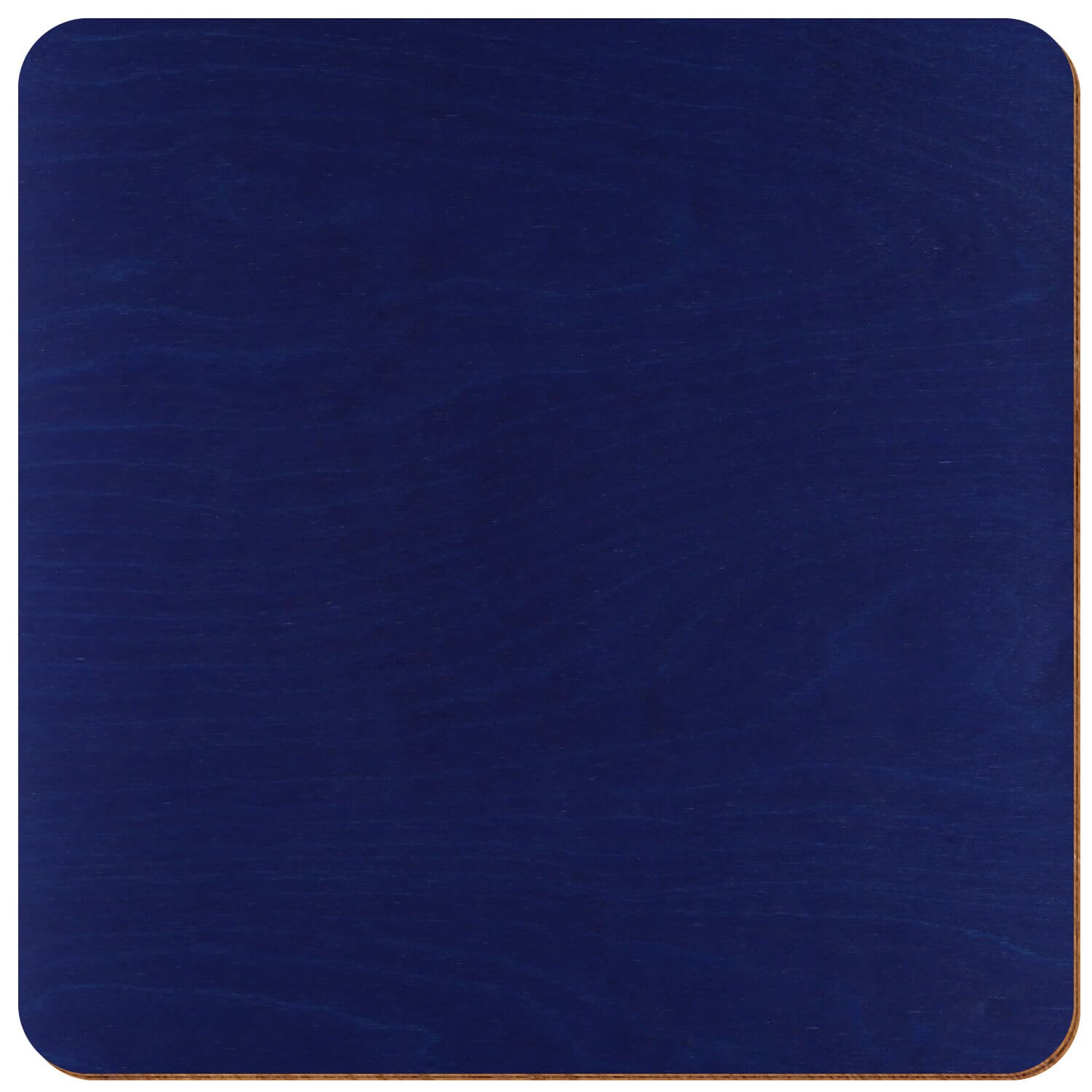 Quadrat gerundet Birke Holz Zuschnitt Dunkelblau 3-50cm