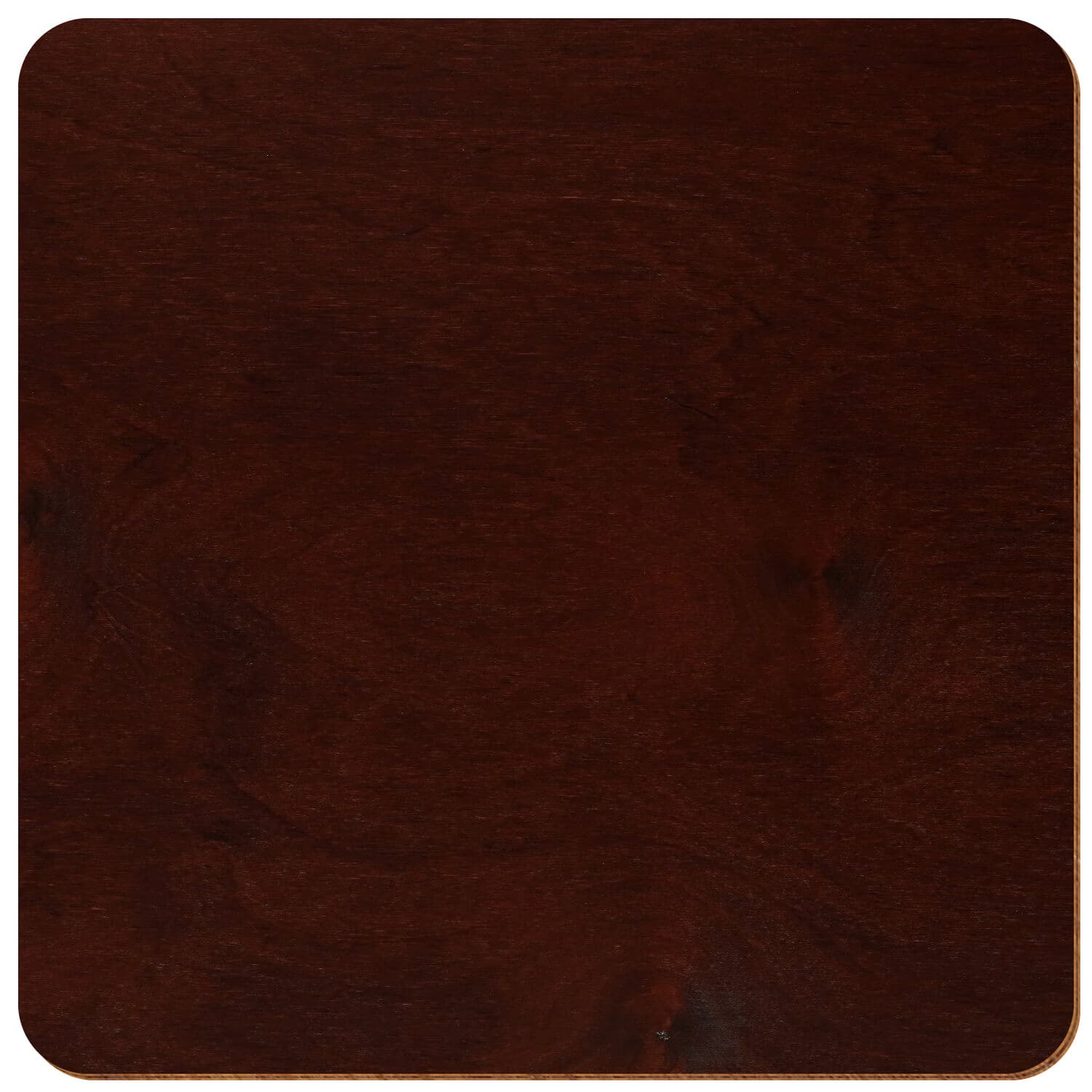 Quadrat gerundet Birke Holz Zuschnitt Nussbaum dunkel 3-50cm