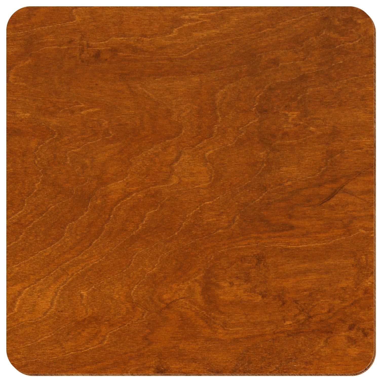Quadrat gerundet Birke Holz Zuschnitt Rum 3-50cm