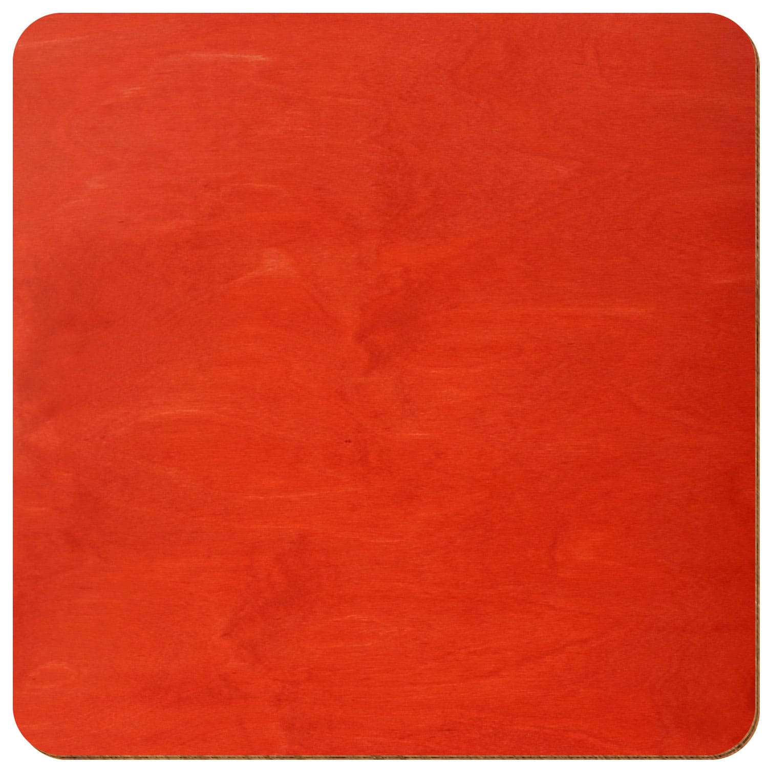 Quadrat gerundet Birke Holz Zuschnitt Scharlachrot 3-50cm