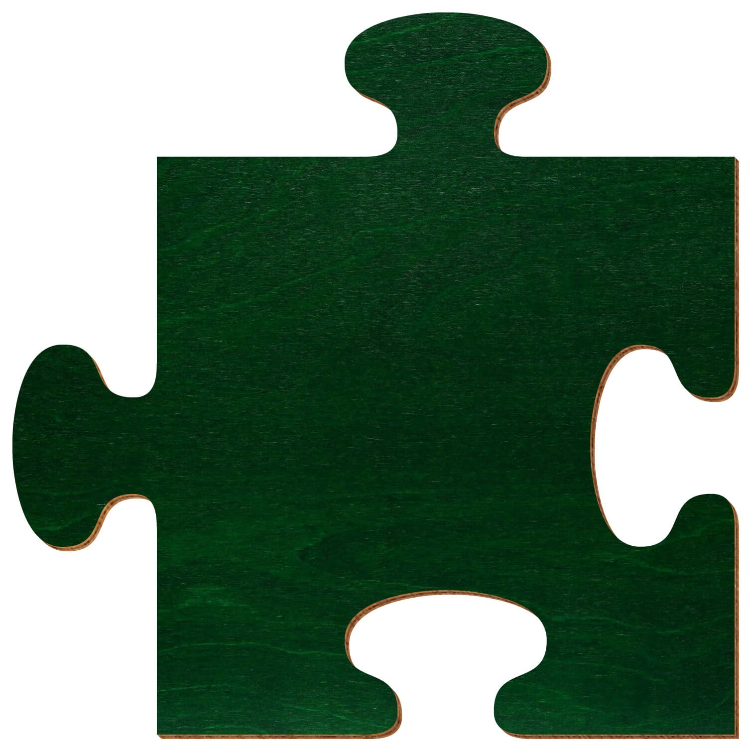 Puzzle Birke Holz Zuschnitt Dunkelgrün 3-50cm