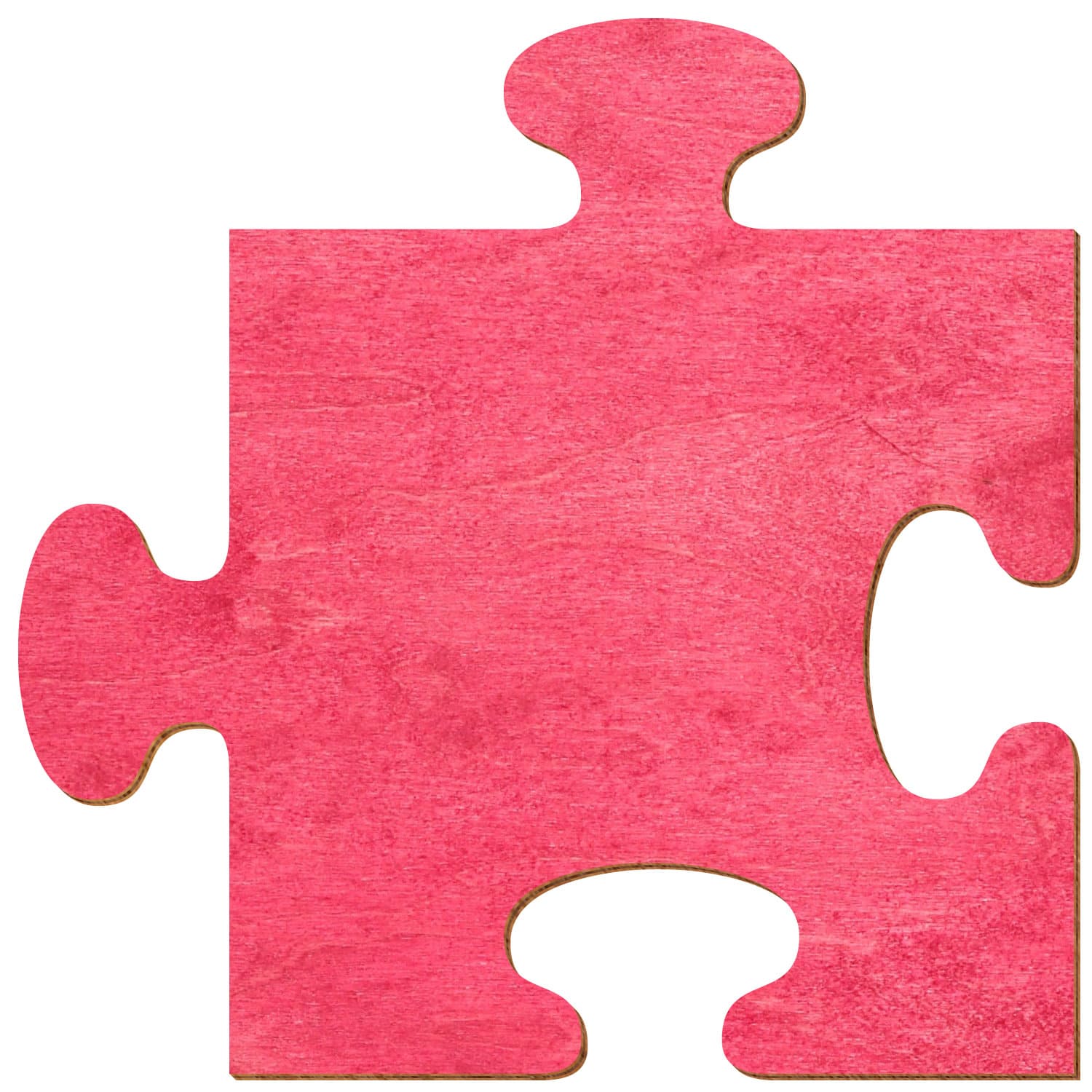 Puzzle Birke Holz Zuschnitt Dunkelpink 3-50cm