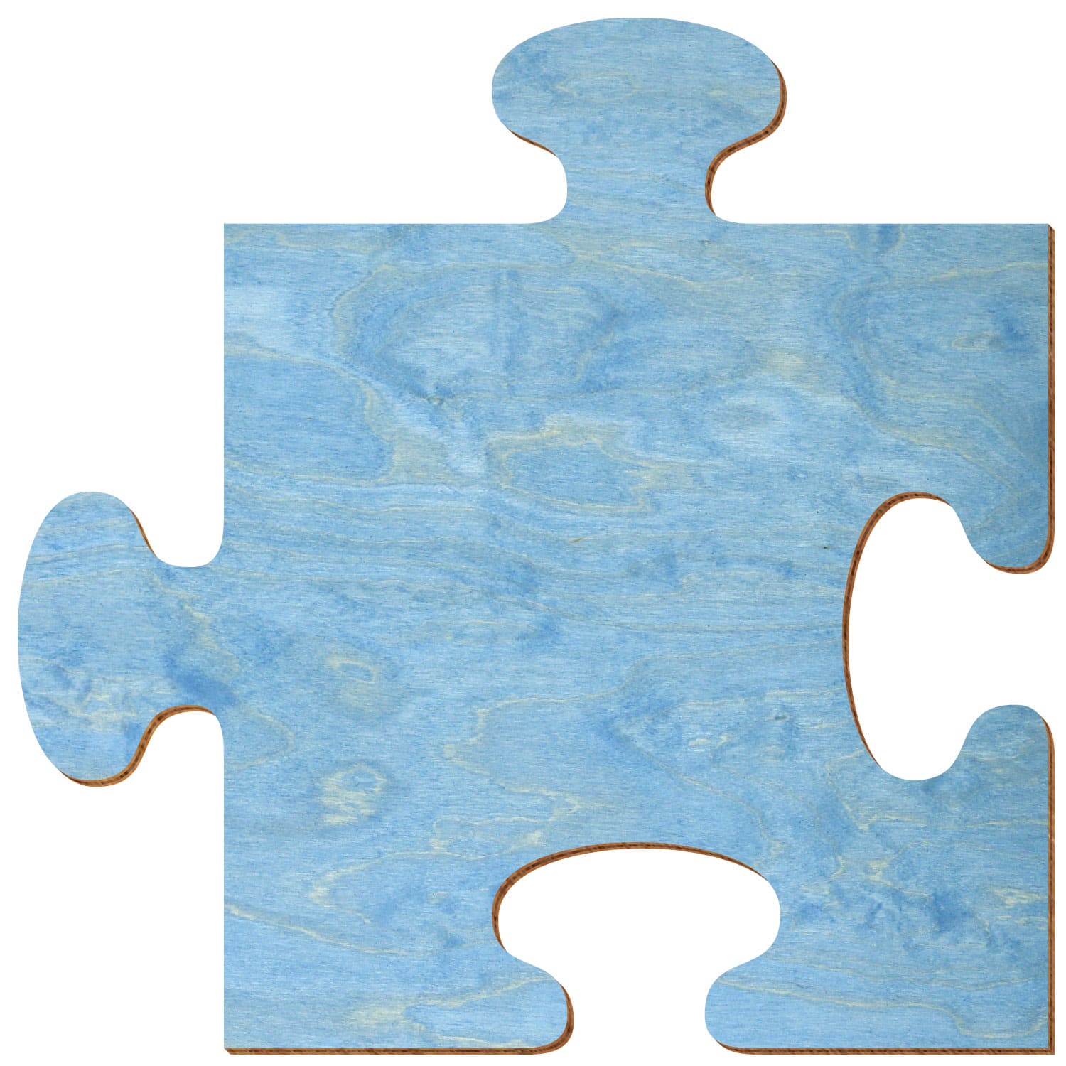 Puzzle Birke Holz Zuschnitt Hellblau 3-50cm