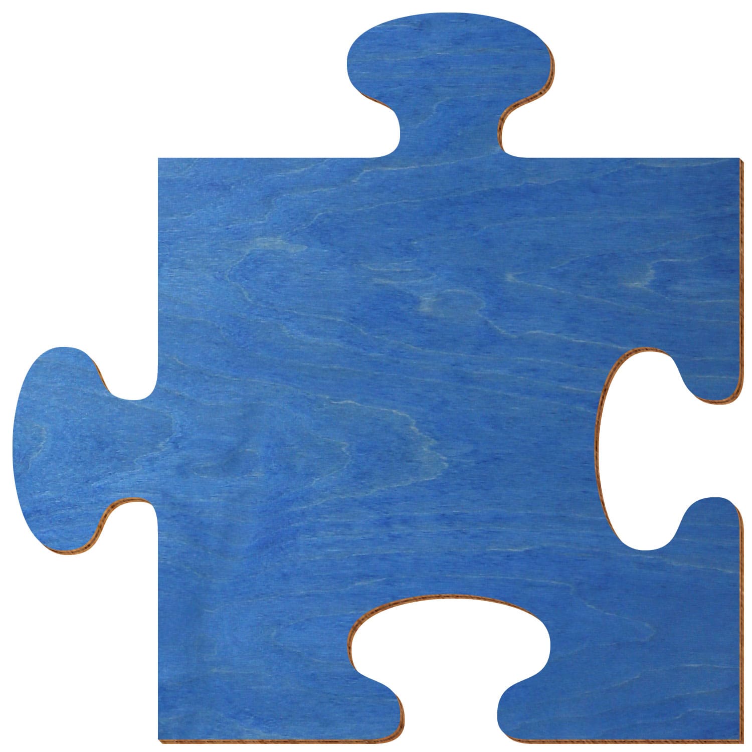 Puzzle Birke Holz Zuschnitt Kornblumenblau 3-50cm