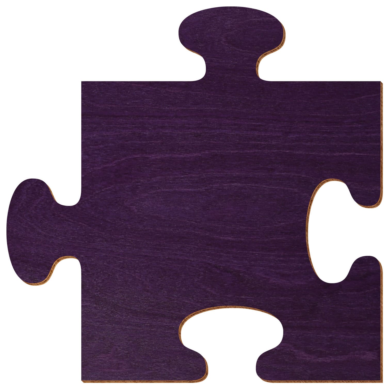 Puzzle Birke Holz Zuschnitt Lila 3-50cm