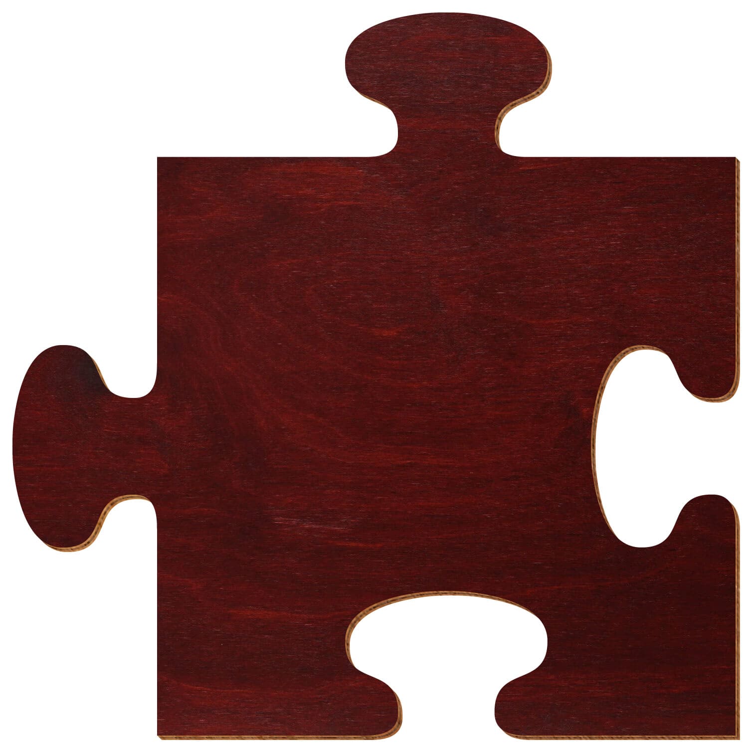 Puzzle Birke Holz Zuschnitt Mahagoni 3-50cm