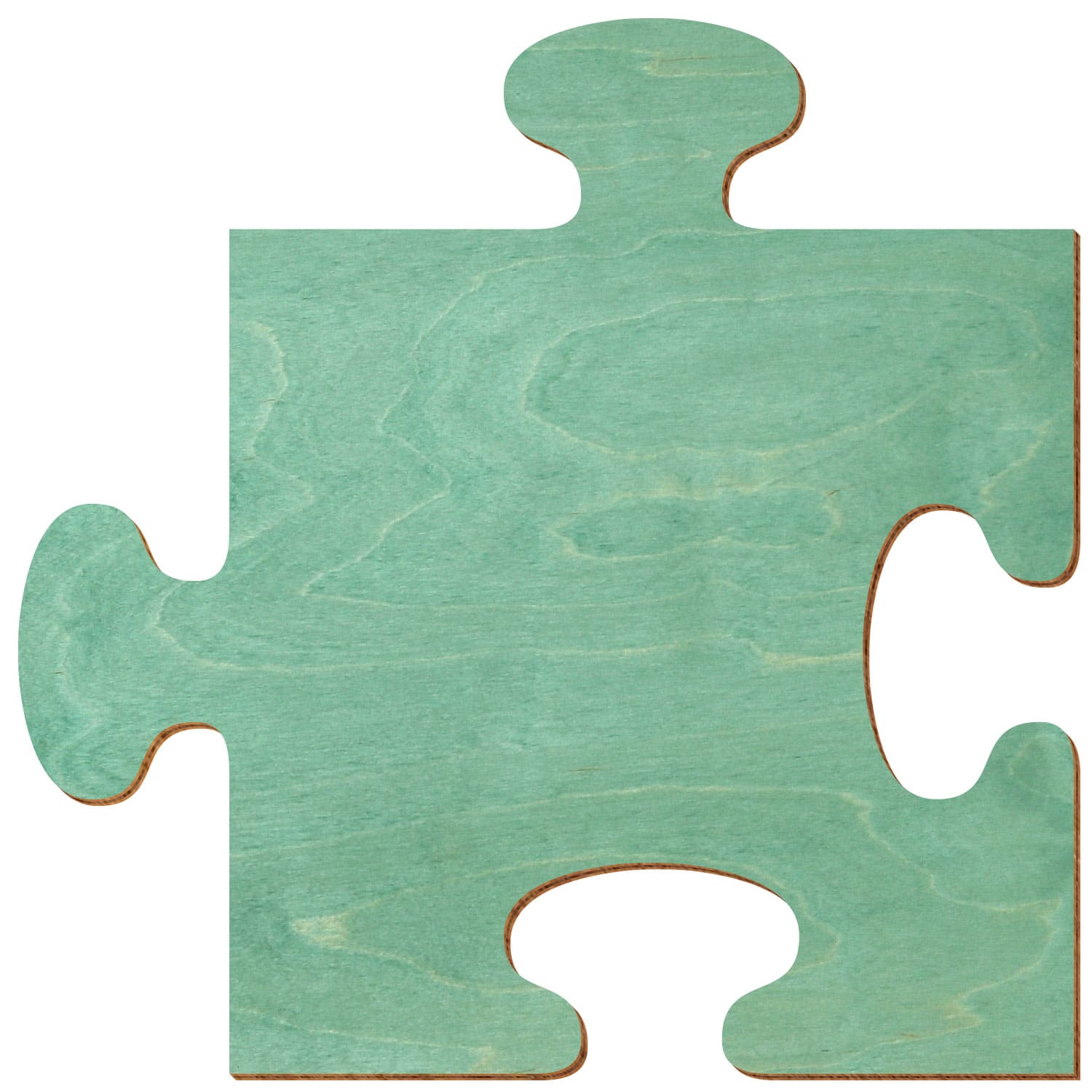 Puzzle Birke Holz Zuschnitt Minzgrün 3-50cm