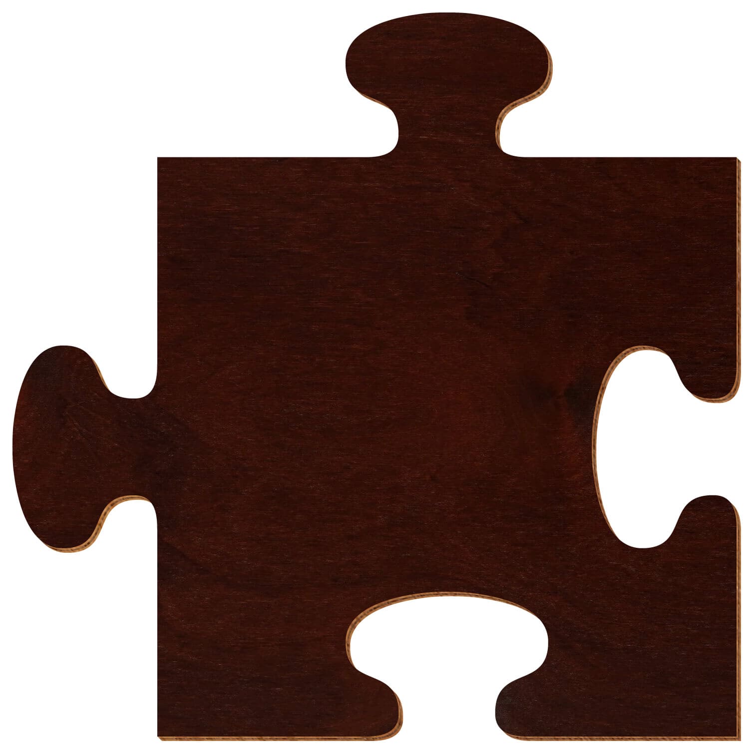 Puzzle Birke Holz Zuschnitt Nussbaum dunkel 3-50cm