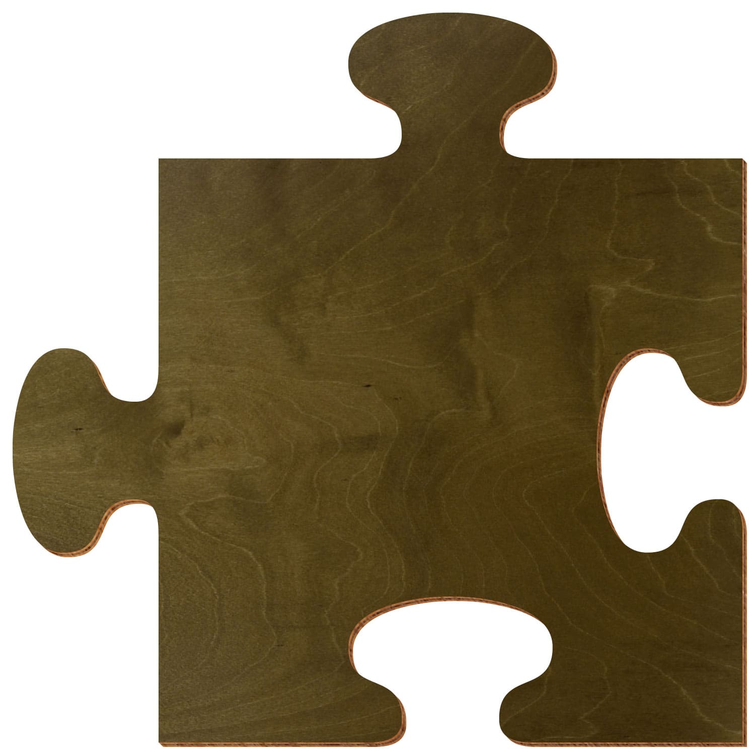 Puzzle Birke Holz Zuschnitt Nussbaum hell 3-50cm