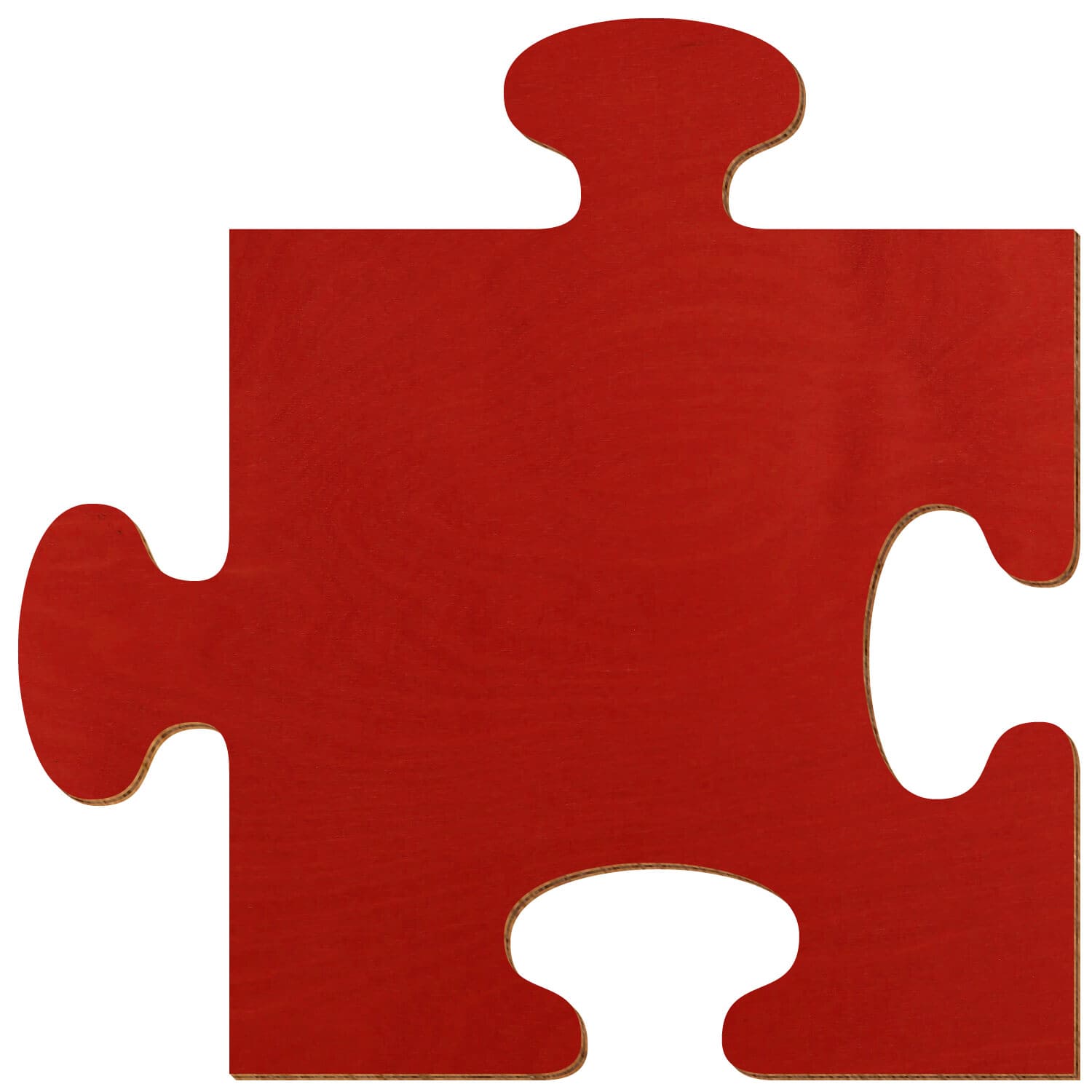 Puzzle Birke Holz Zuschnitt Rot 3-50cm