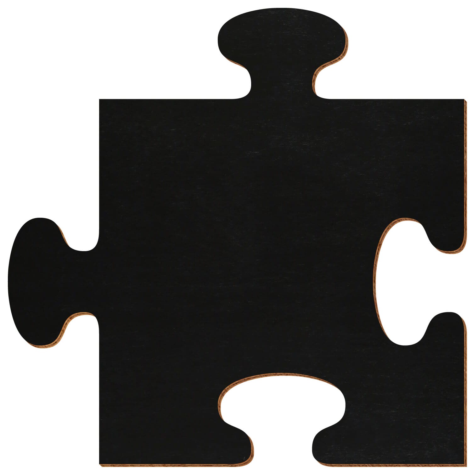 Puzzle Birke Holz Zuschnitt Schwarz 3-50cm