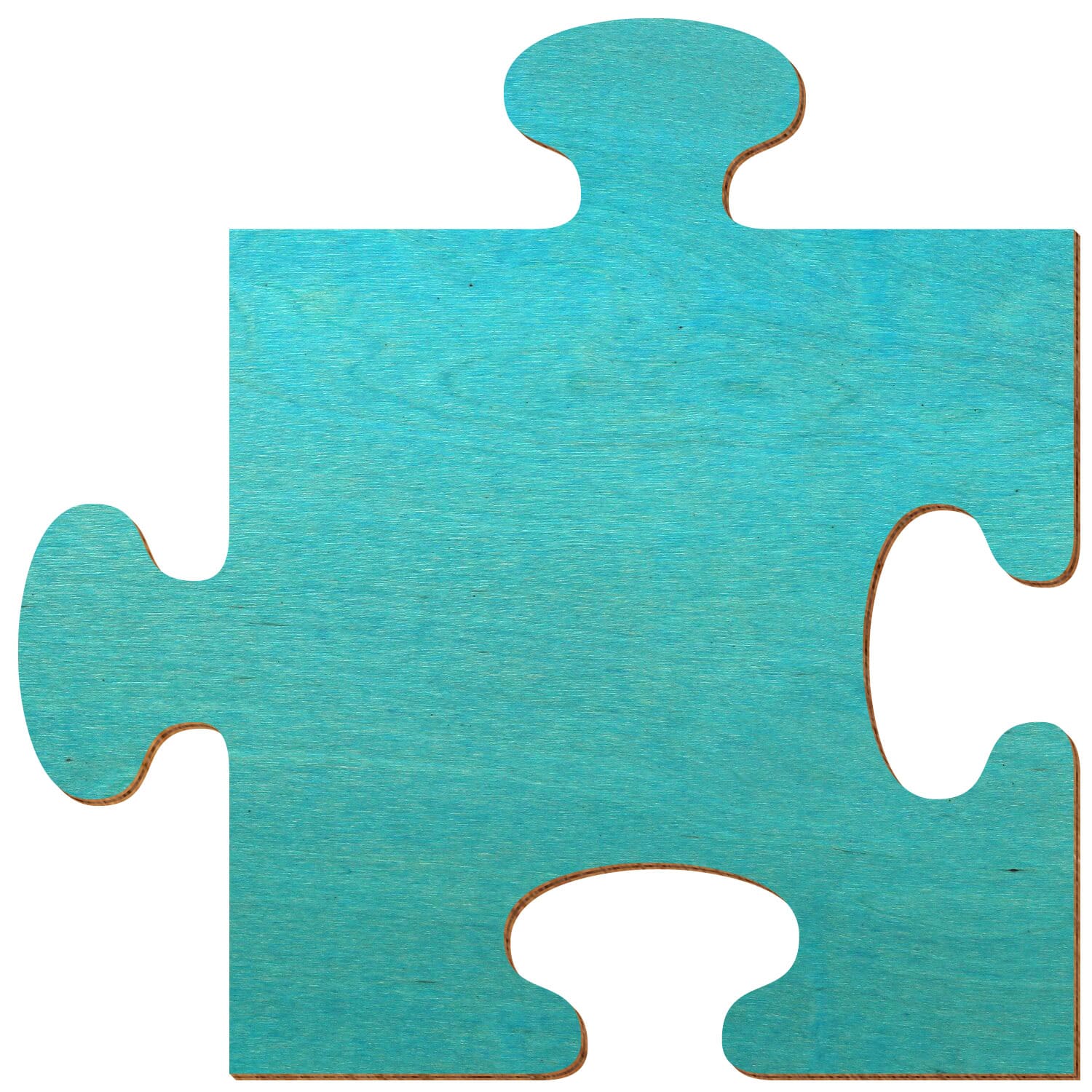 Puzzle Birke Holz Zuschnitt Türkis 3-50cm