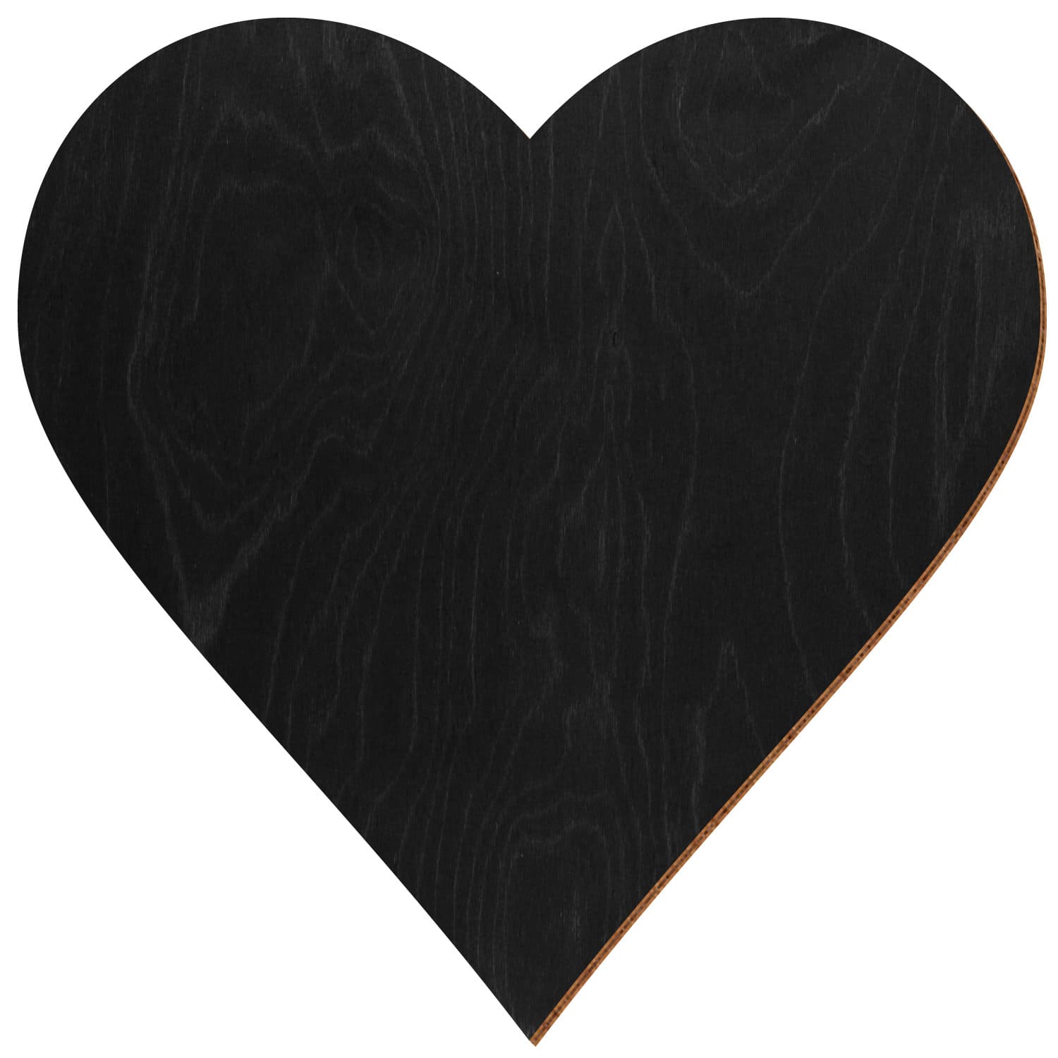 Herz Birke Holz Zuschnitt Anthrazit 3-50cm