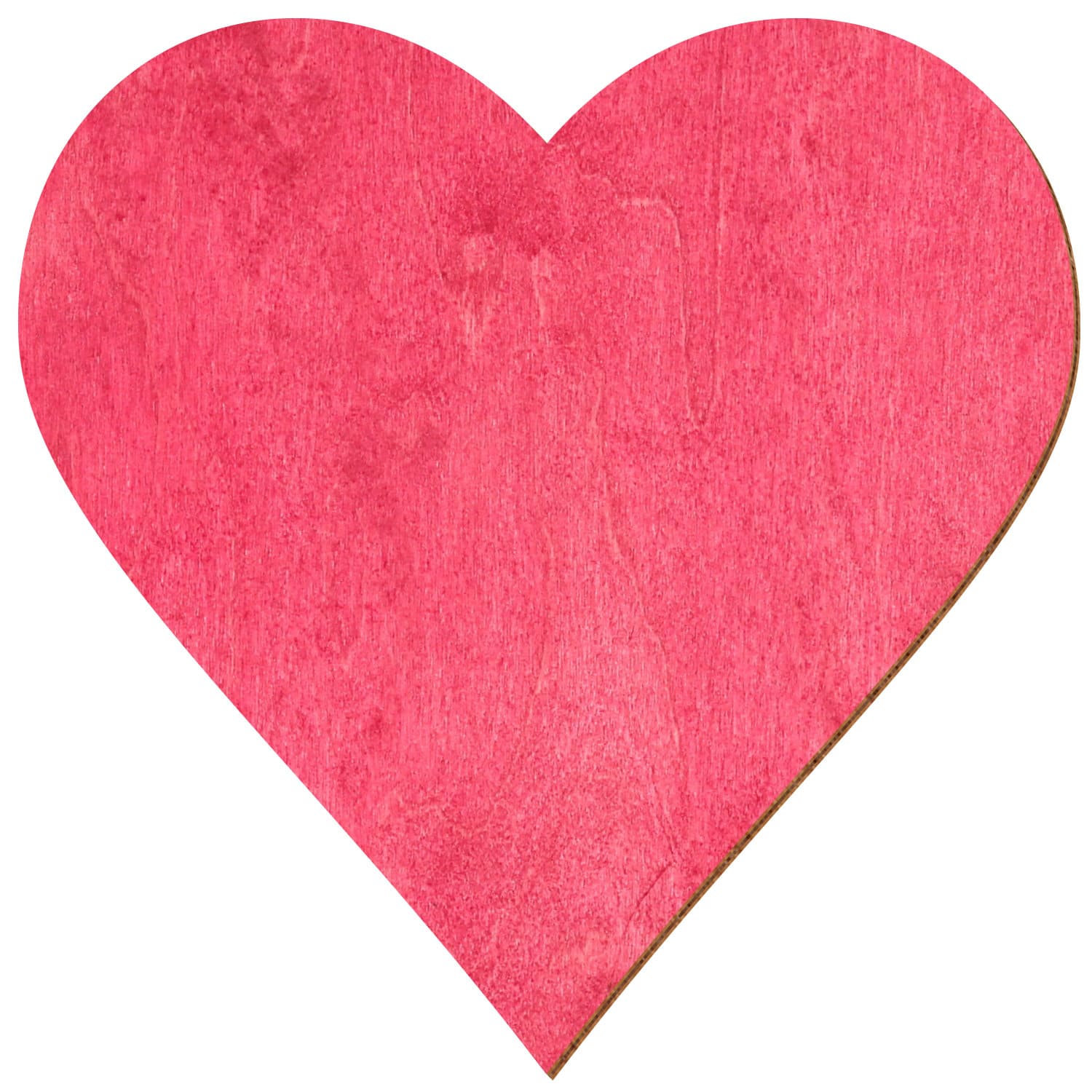 Herz Birke Holz Zuschnitt Dunkelpink 3-50cm