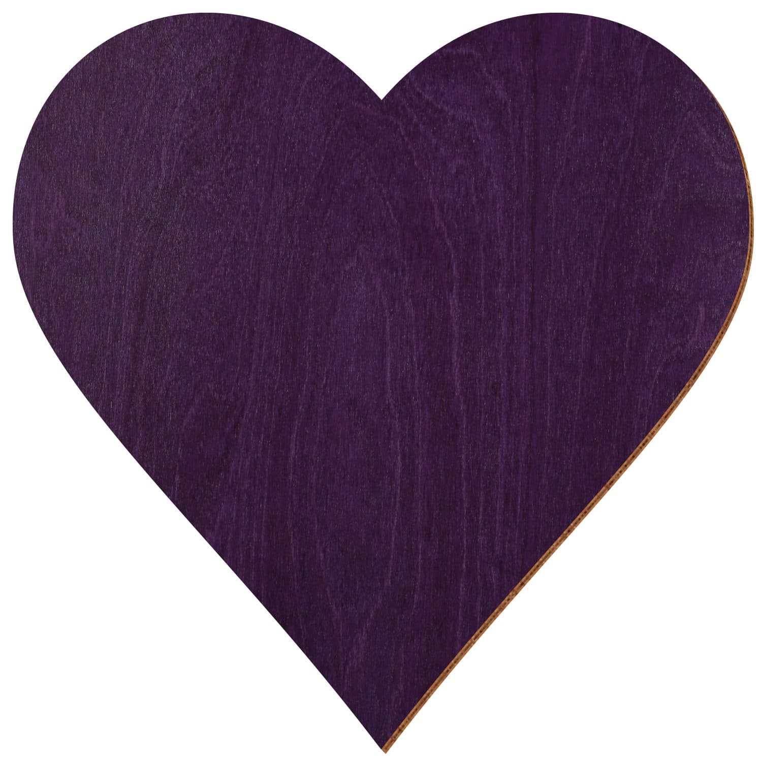 Herz Birke Holz Zuschnitt Lila 3-50cm