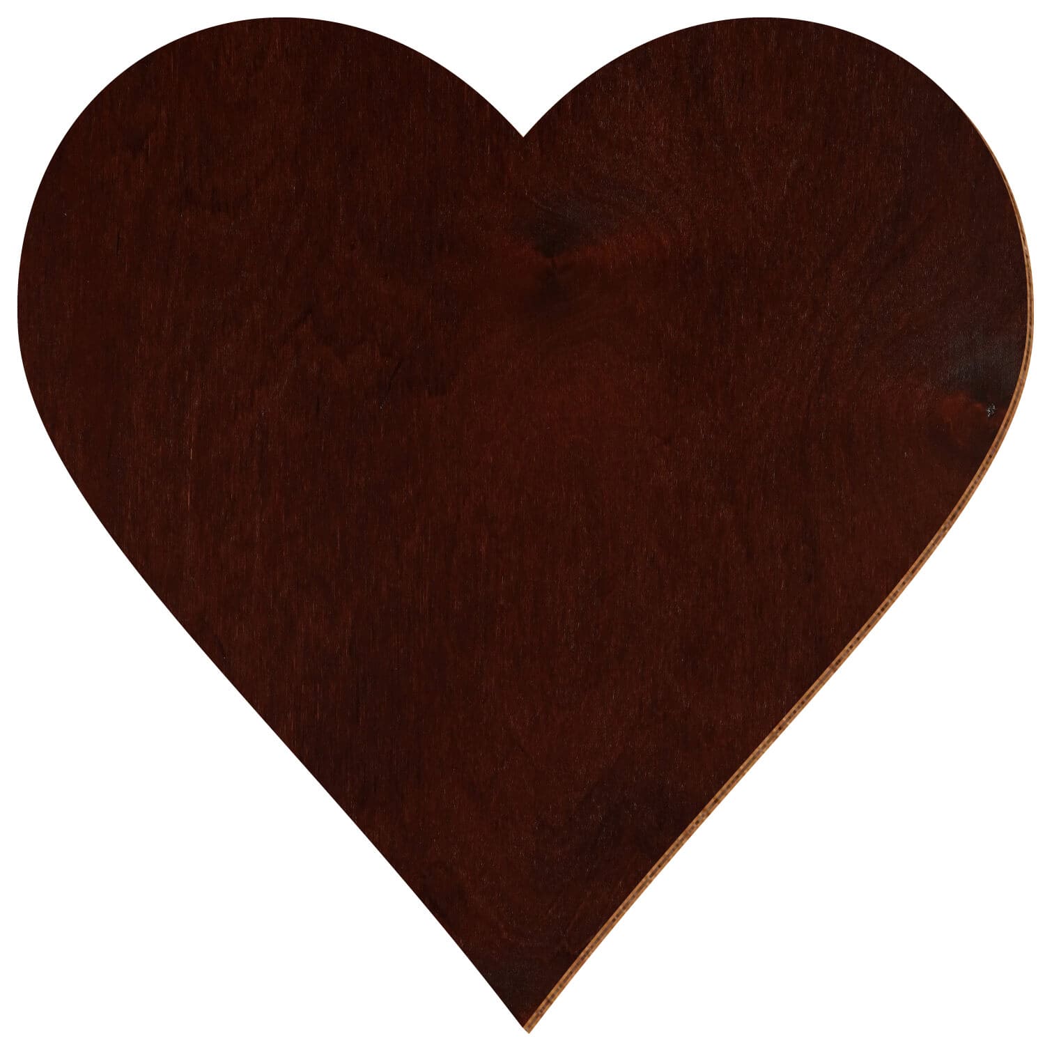 Herz Birke Holz Zuschnitt Nussbaum dunkel 3-50cm