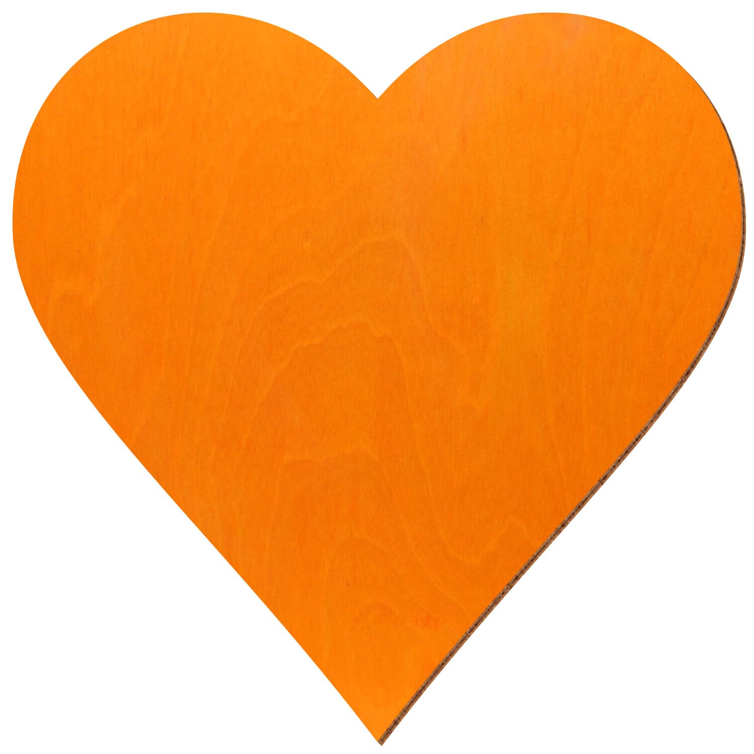 Herz Birke Holz Zuschnitt Orange 3-50cm