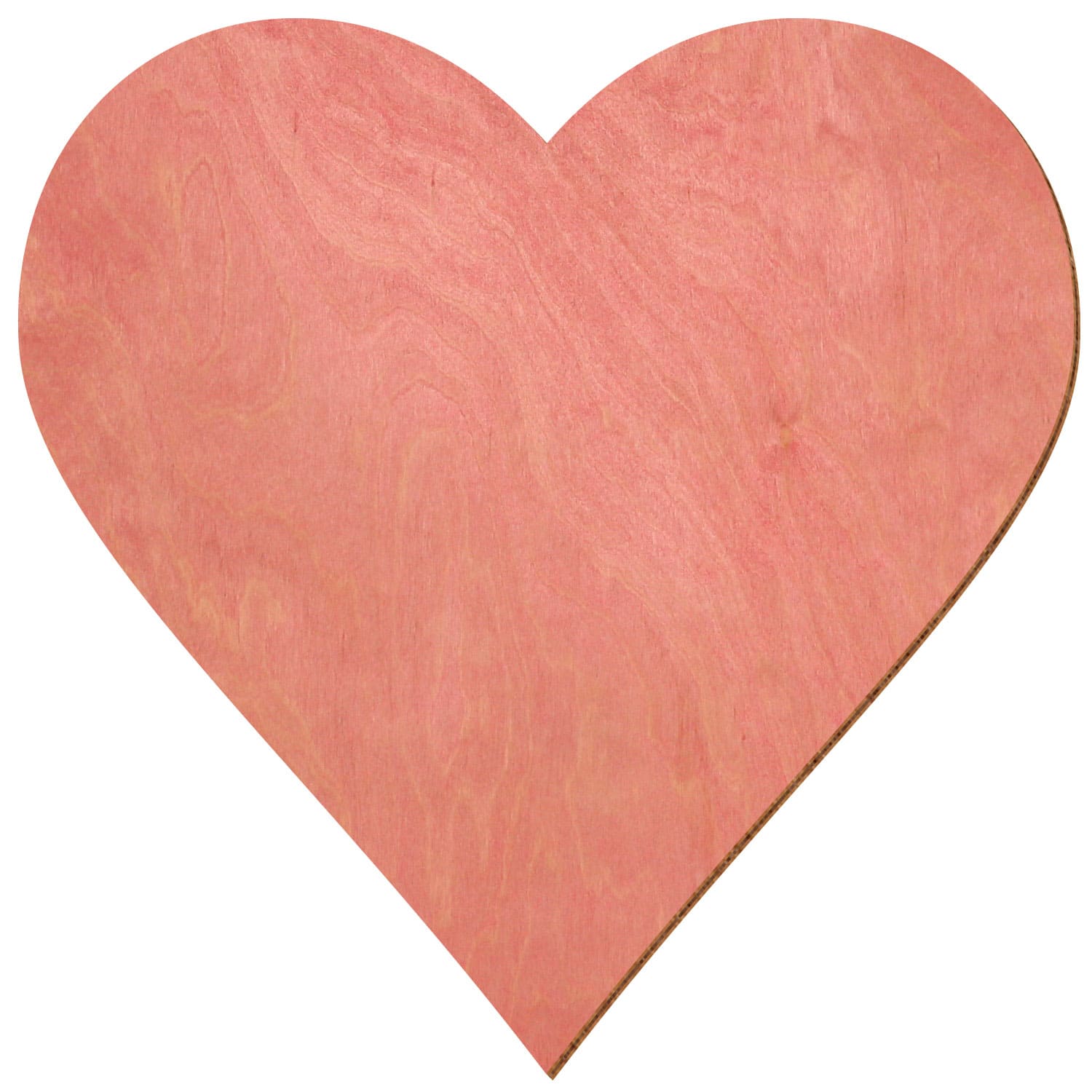 Herz Birke Holz Zuschnitt Rosa 3-50cm