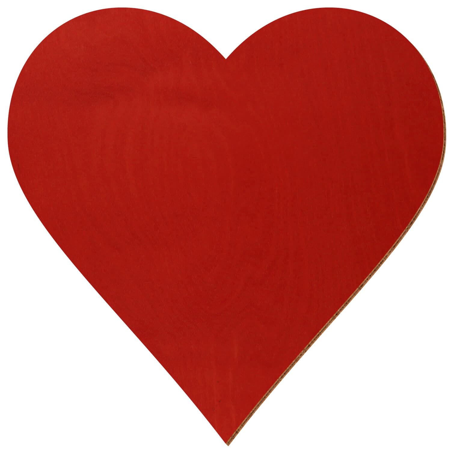 Herz Birke Holz Zuschnitt Rot 3-50cm